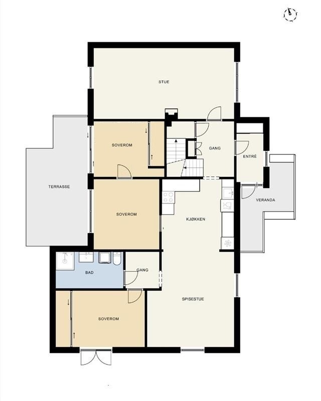 Plantegning 1.etg Galleribilde