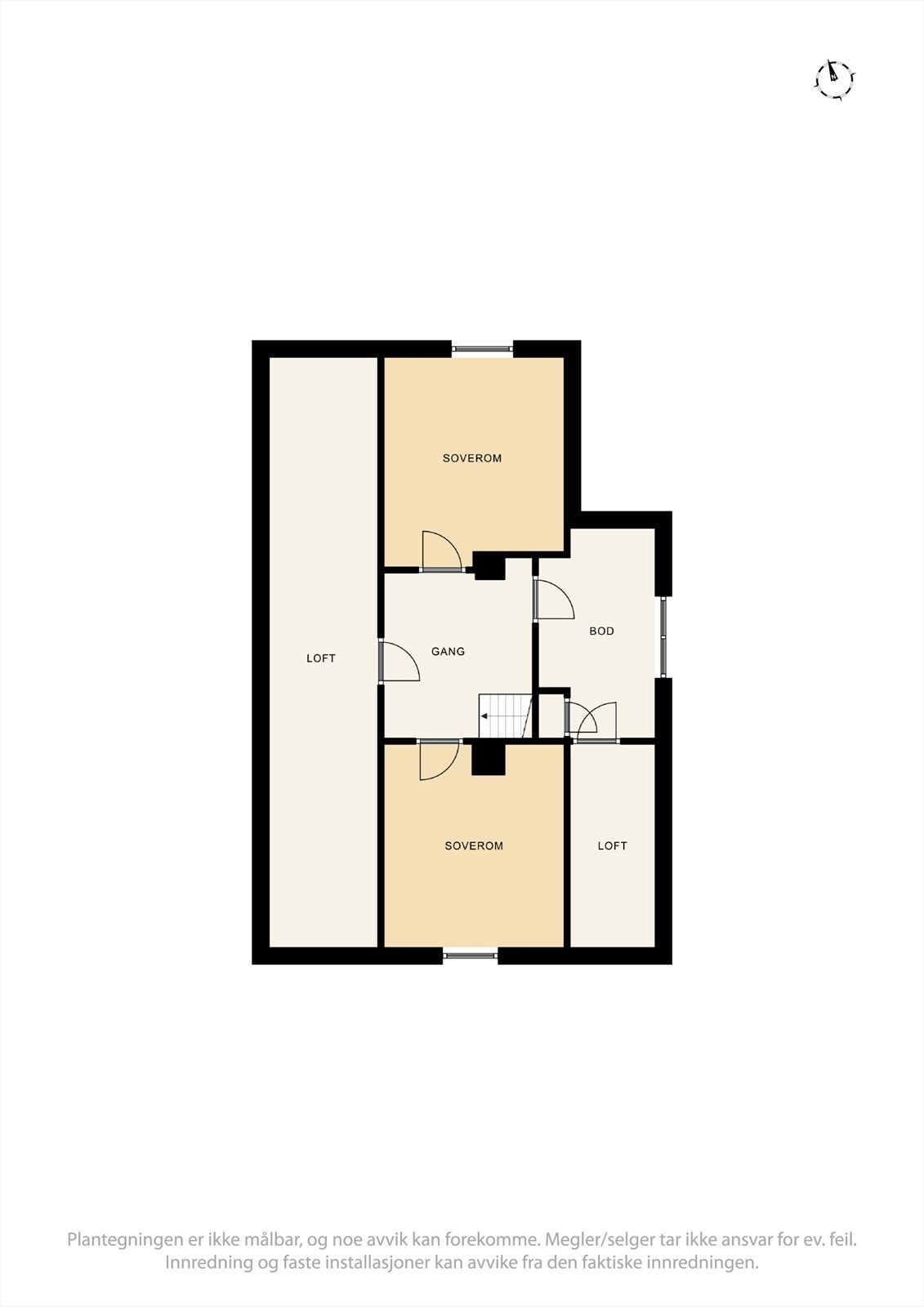 Plantegning loft. Galleribilde