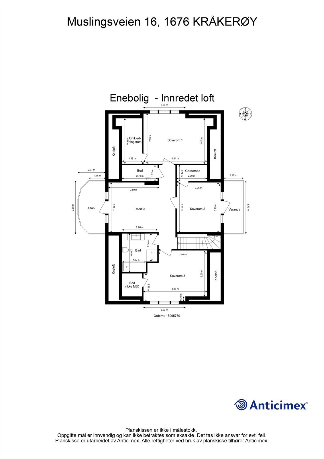 Veiledende skisse av andre etasje. Galleribilde