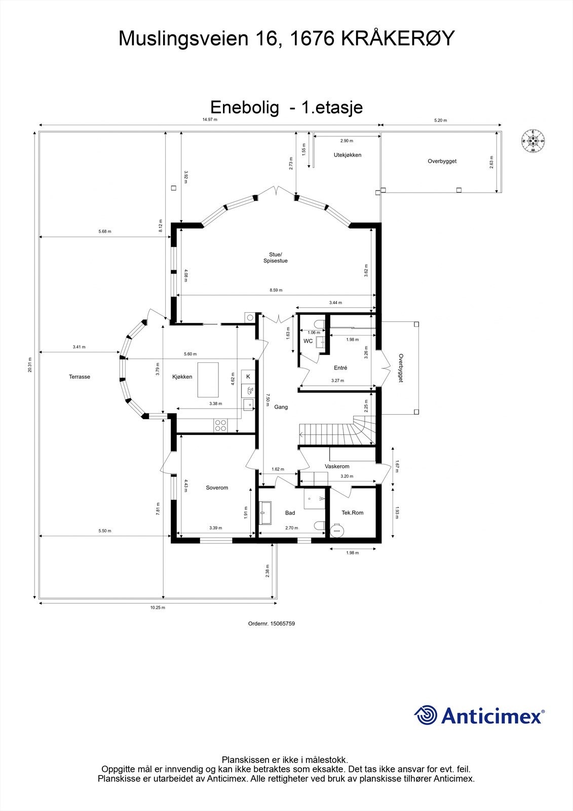 Veiledende skisse av første etasje. Galleribilde