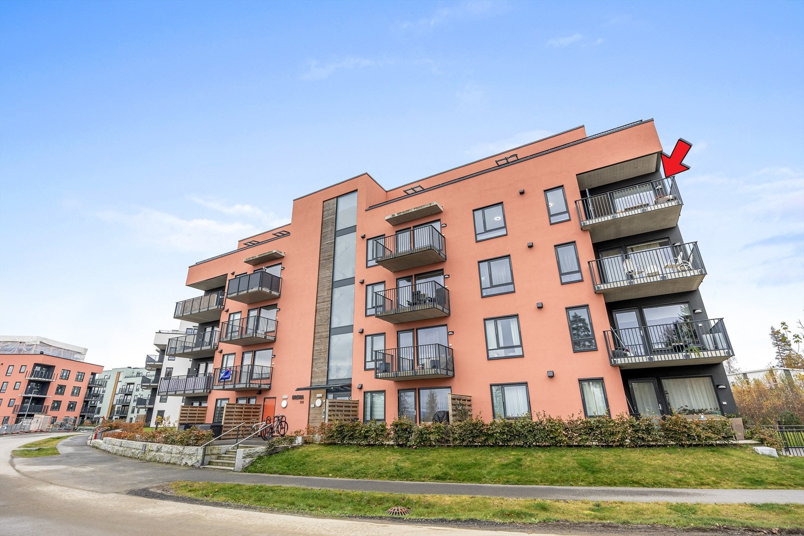 Leiligheten ligger i et nytt og populært boområde. Galleribilde