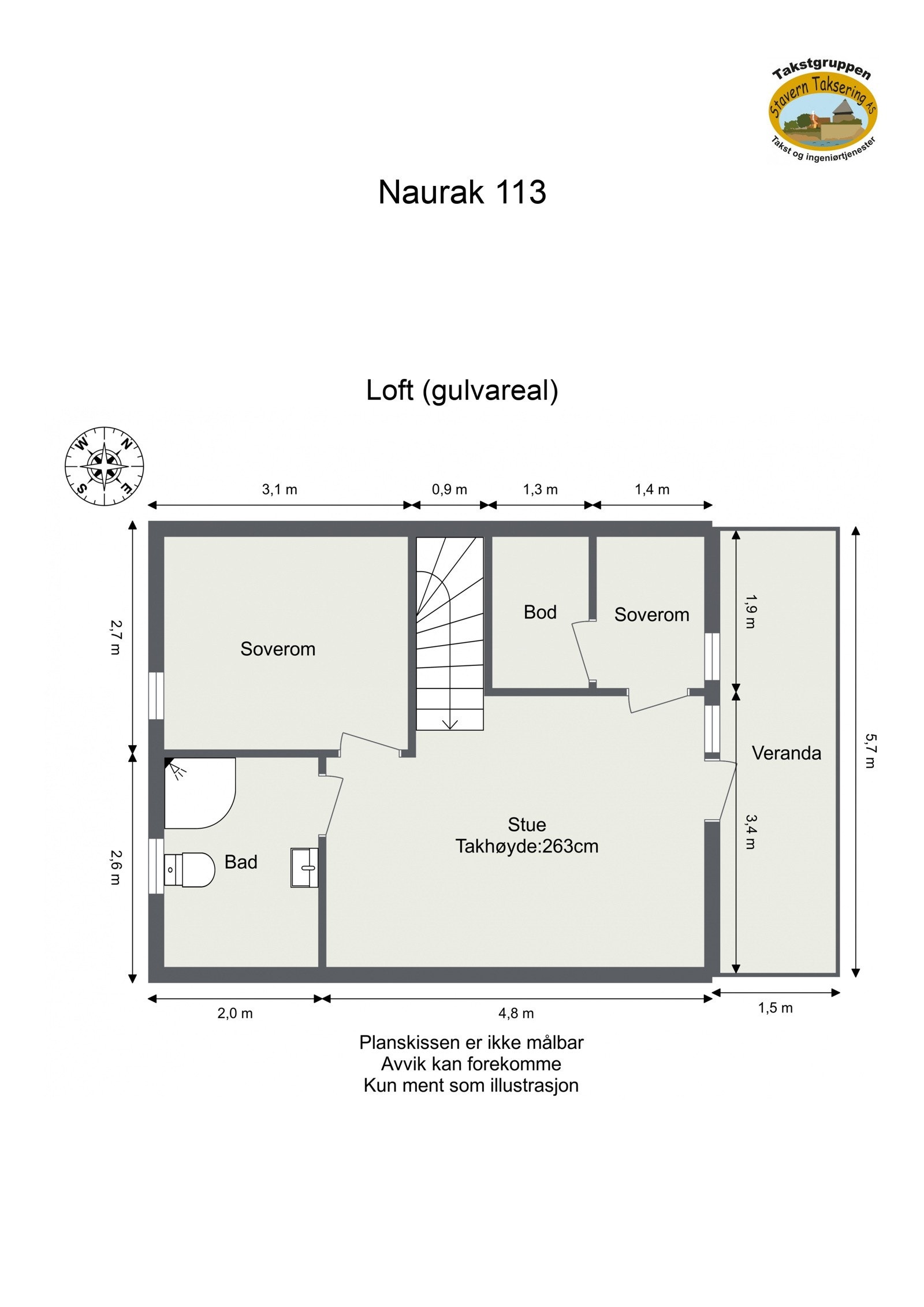 Plantegning loft. Galleribilde