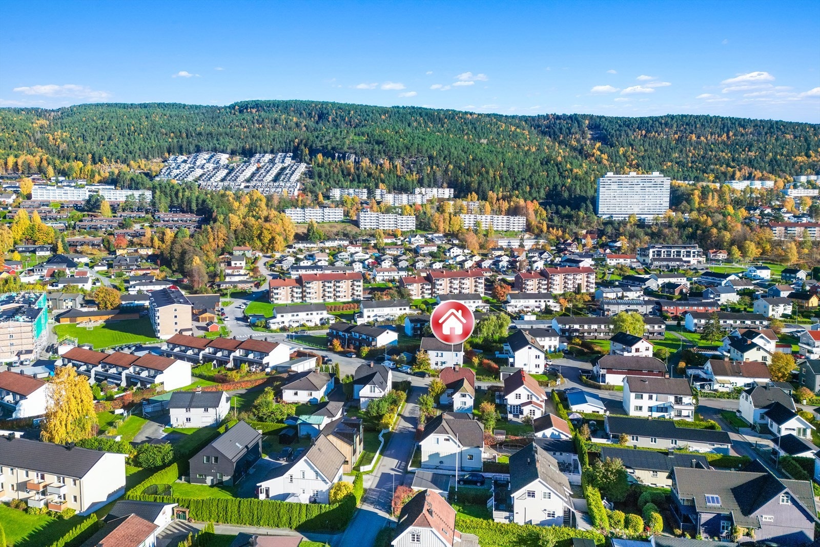 Områdebilde tatt med drone. Galleribilde