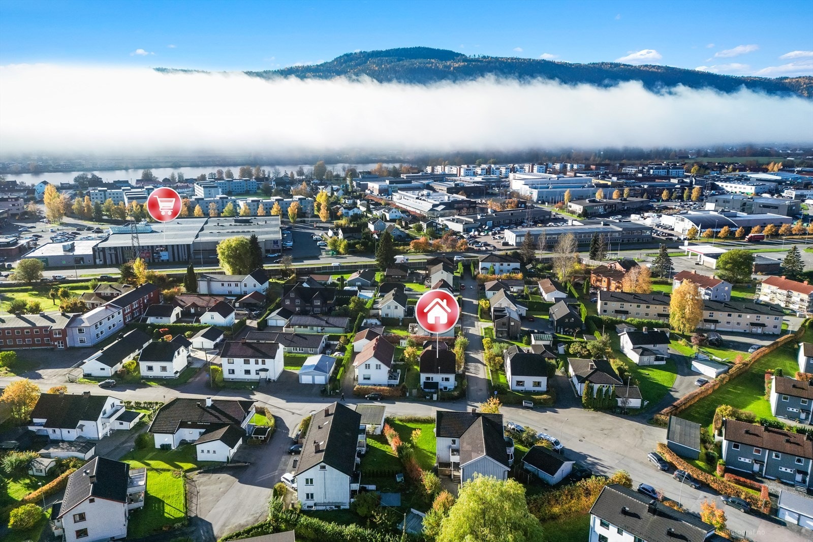 Områdebilde tatt med drone. Galleribilde