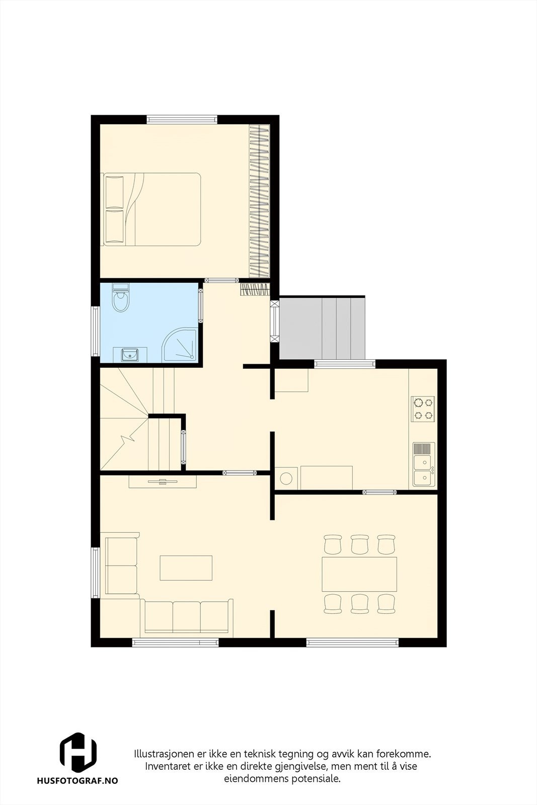 Plantegning 1.etg. Galleribilde