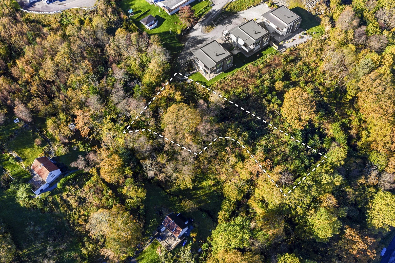 Tomtegrense omtrentlig inntegnet Galleribilde