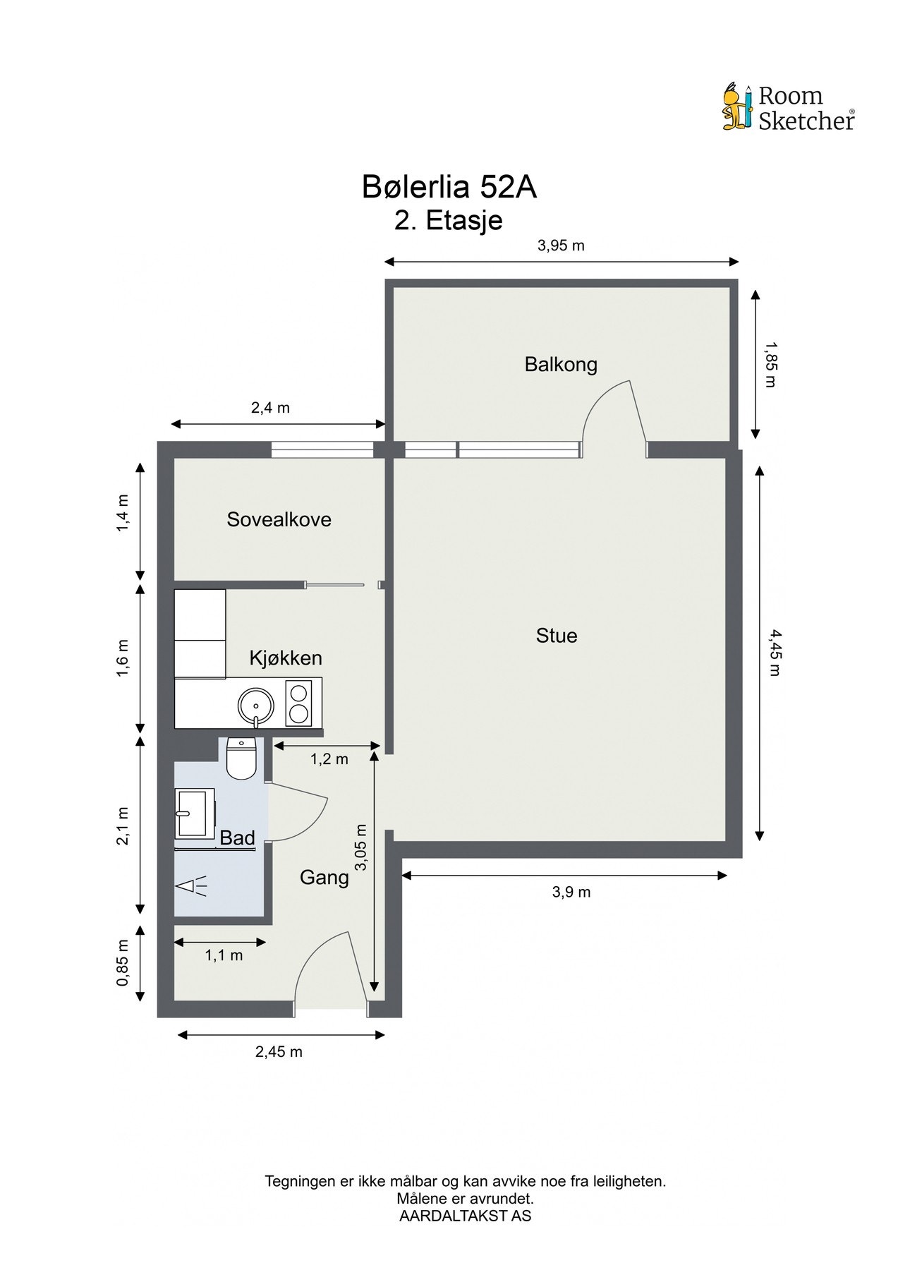 Planskisse. Svært effektiv planløsning. Galleribilde
