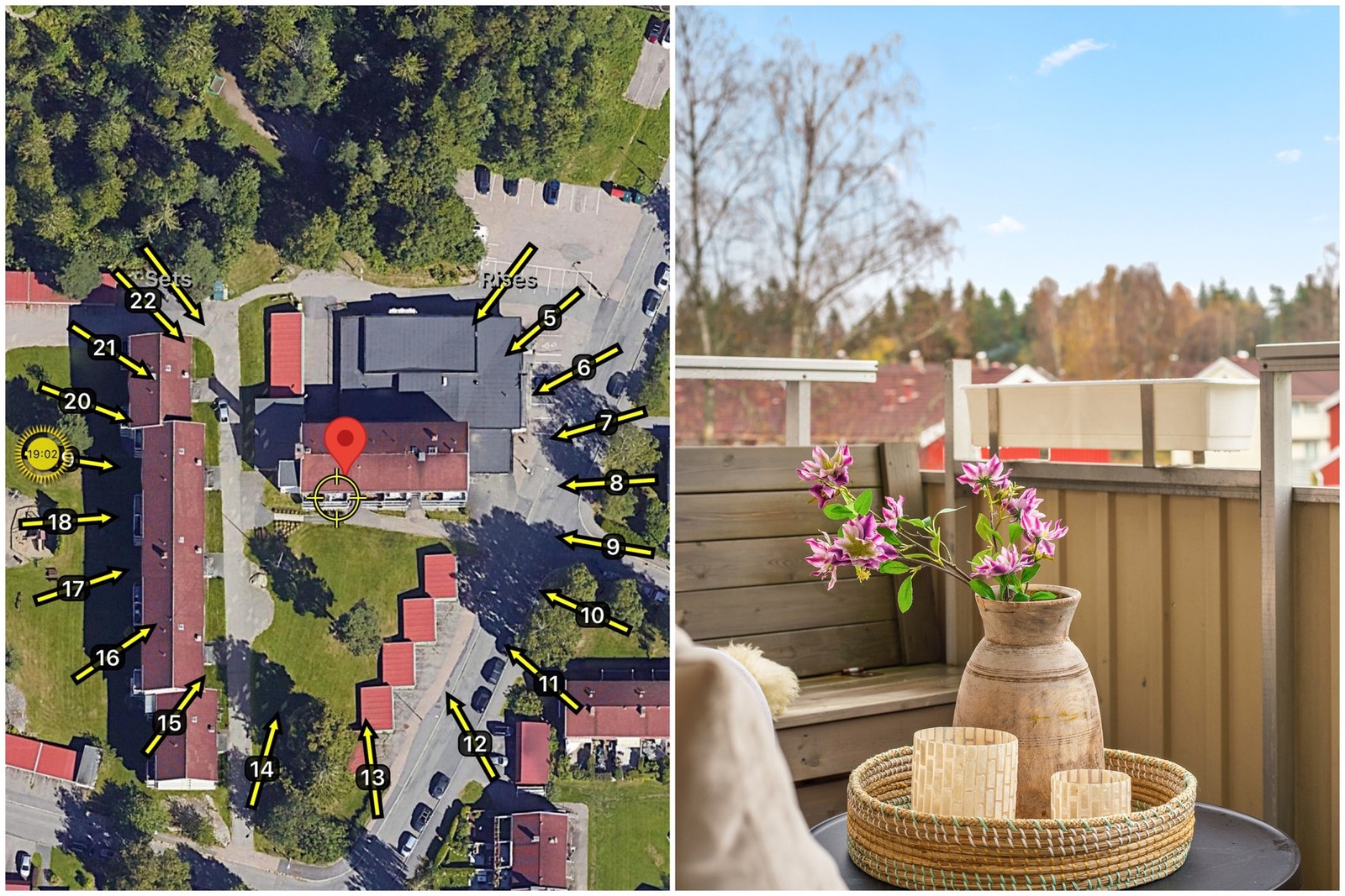 Fine solforhold på balkongen. Galleribilde