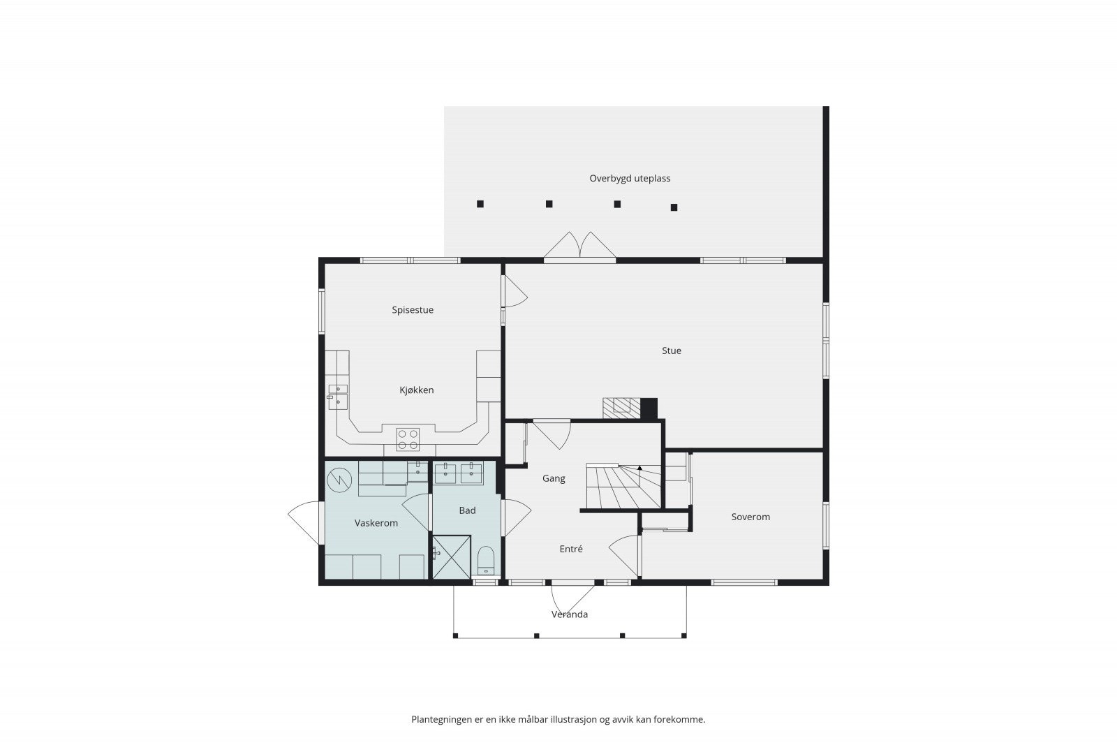 Plantegning 1 etasje. Galleribilde