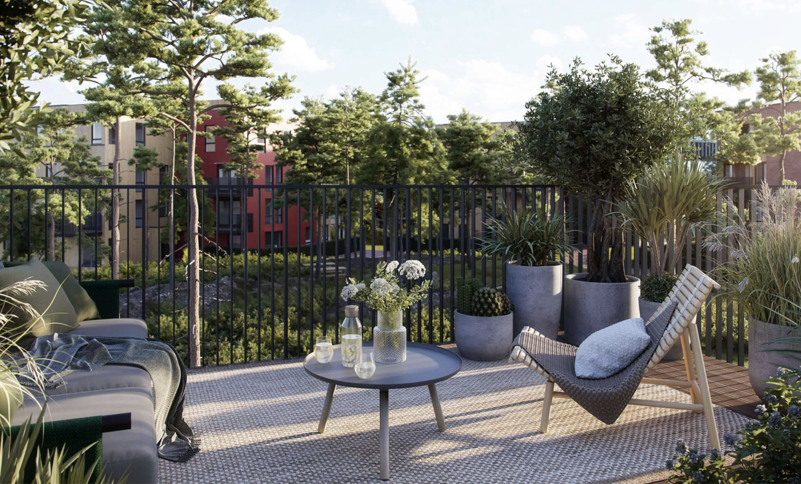 Bilde er lånt fra utbygger og er kun ment som en illustrasjon av prosjektet. Bilde vil avvike fra ferdig leveranse og fra den aktuelle leiligheten Galleribilde