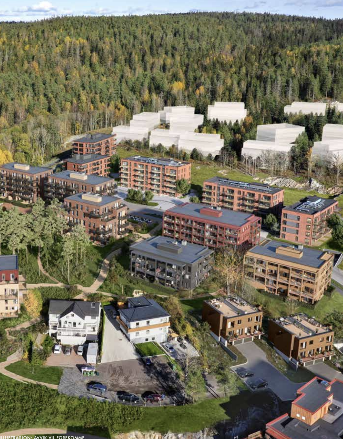 Oversiktsbilde av prosjektet. Bildet er en illustrasjon og kan avvike fra ferdigleveranse Galleribilde