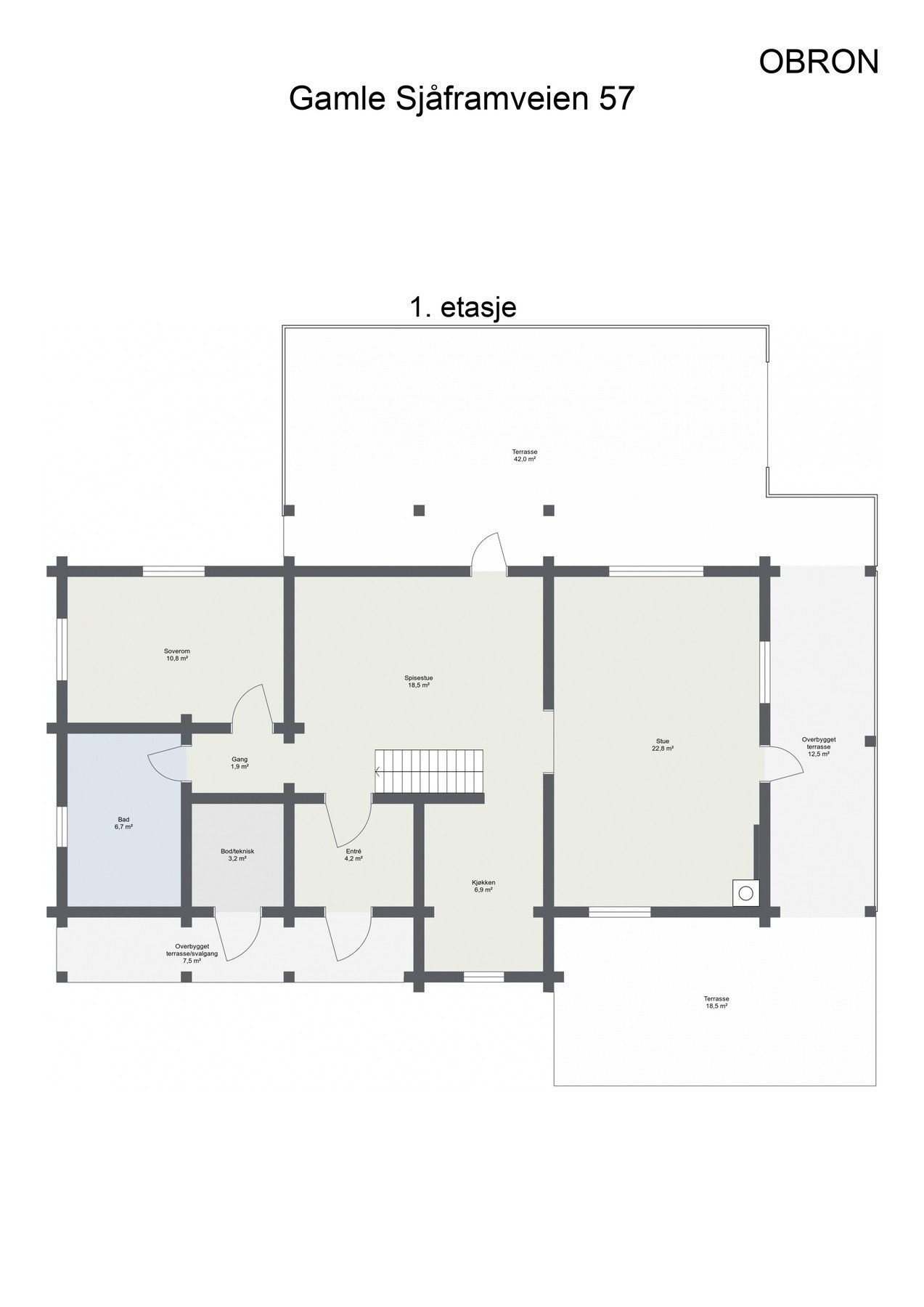 Plantegning 1. etasje. Galleribilde