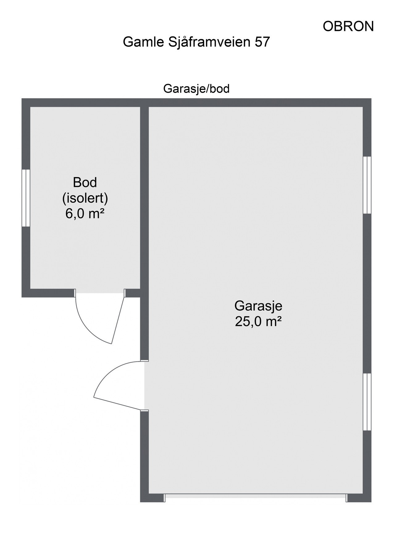 Plantegning garasje. Galleribilde