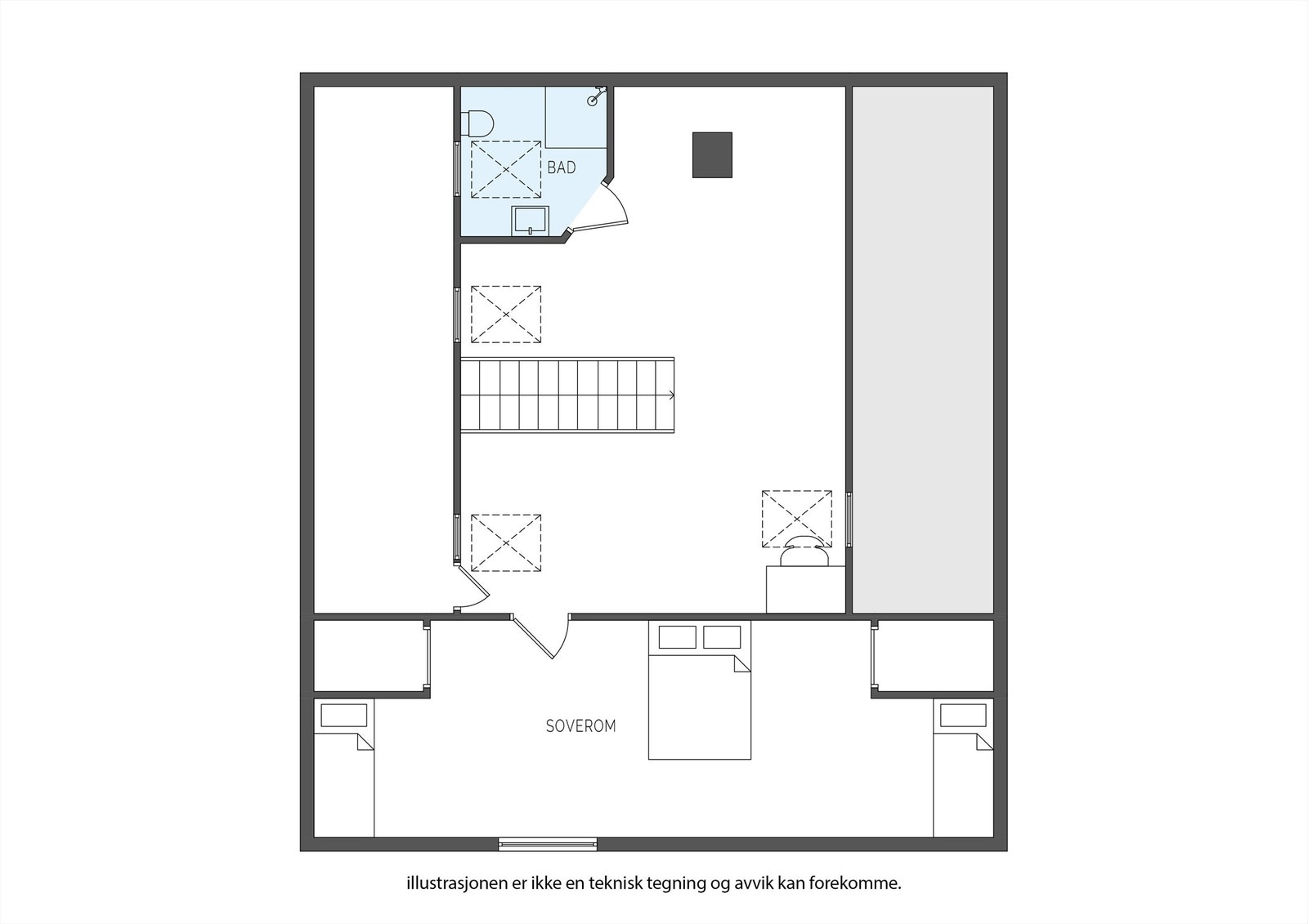 Plantegning 3. etasje Galleribilde