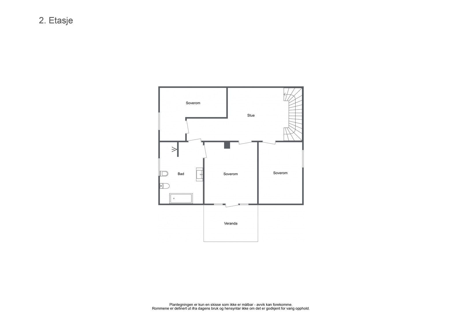 Plantegning 2 etg. Galleribilde