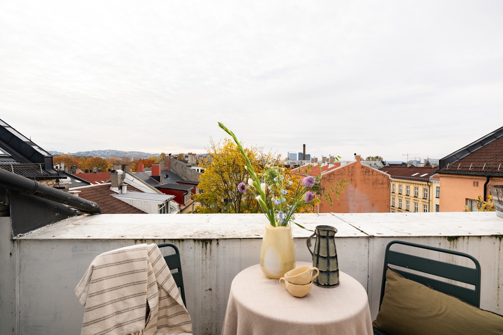 Beliggenheten på taket og mot syd sørger for gode solforhold. Galleribilde