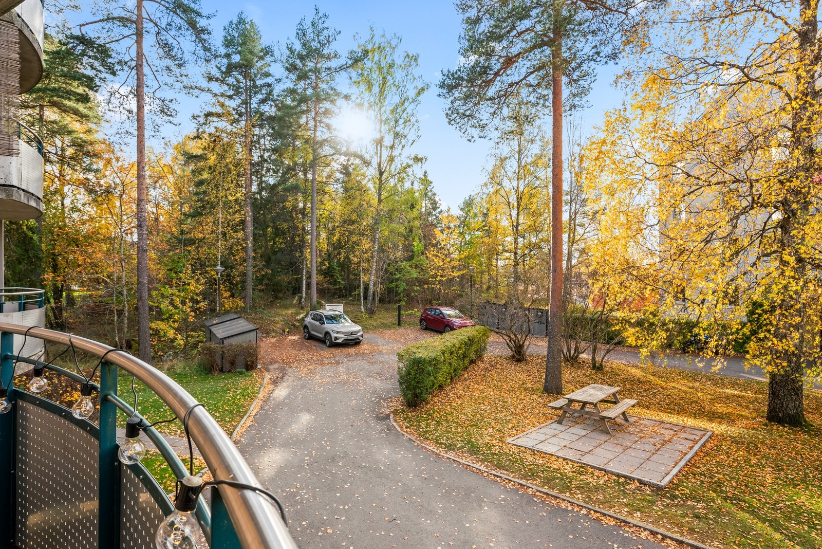 Utsikt fra balkongen Galleribilde