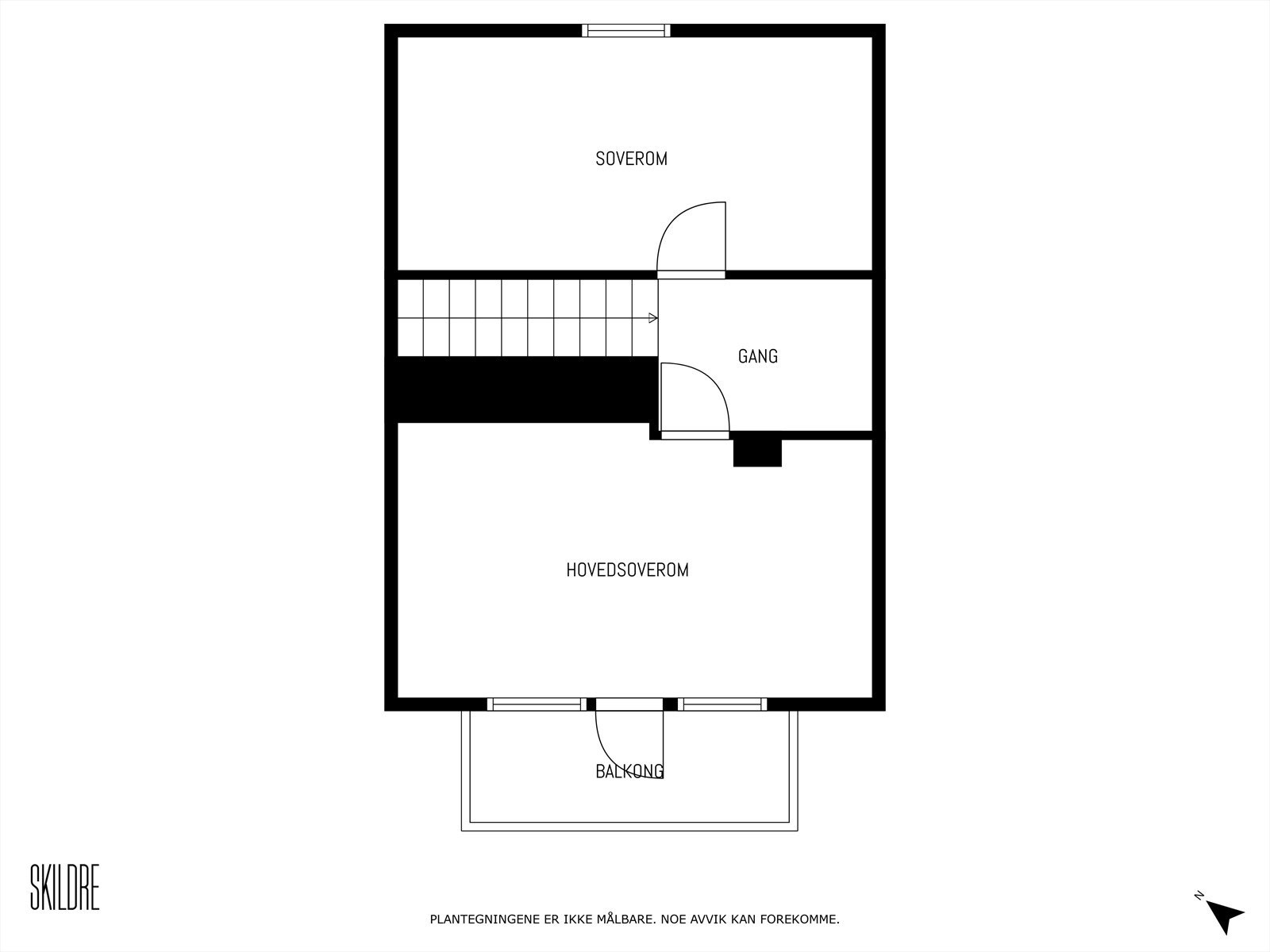 Planskisse tredje etasje/loft. Galleribilde