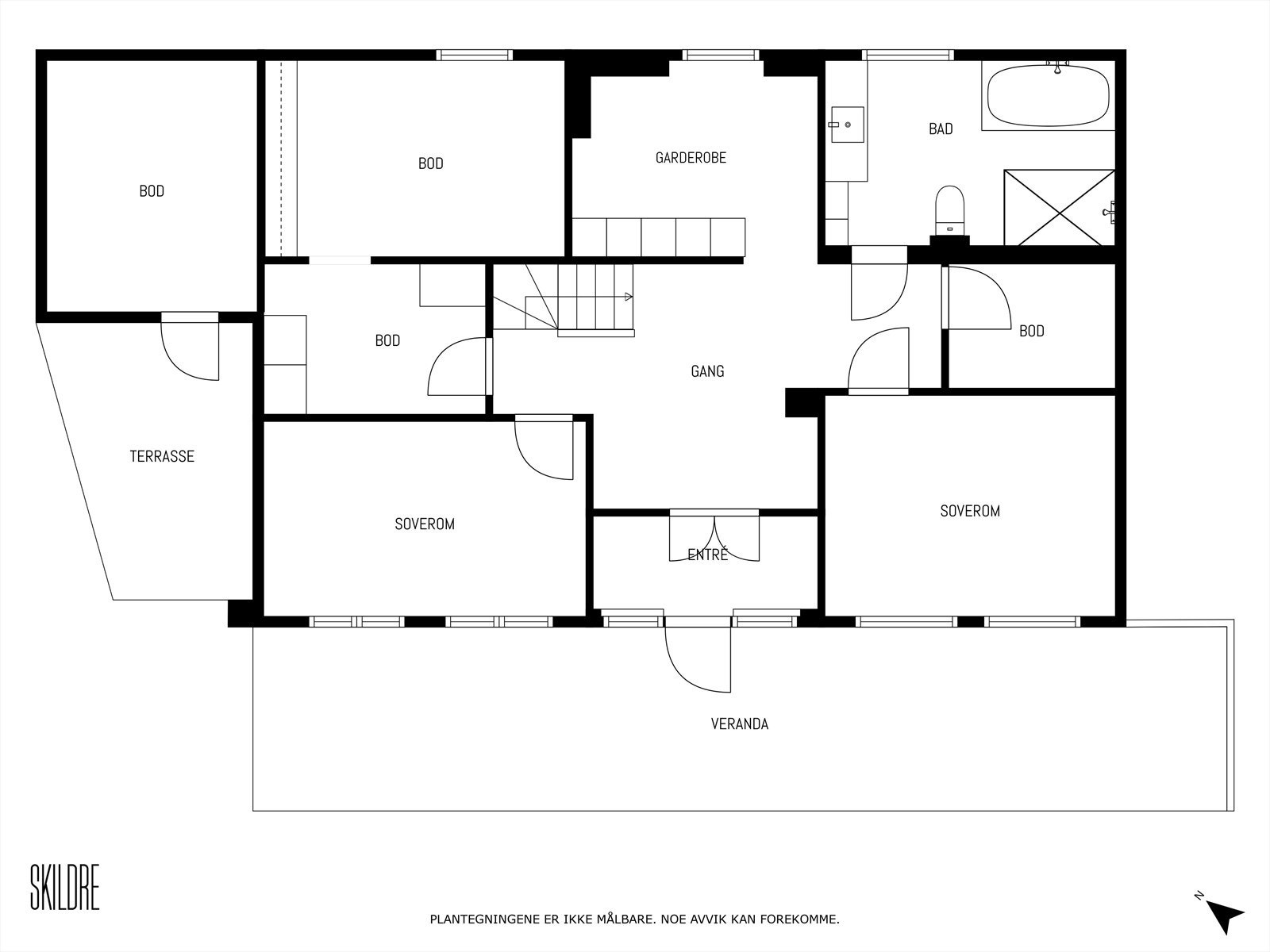 Planskisse sokkeletasje. Galleribilde