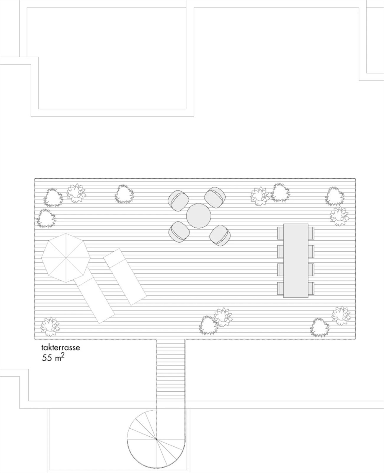 Plantegning - takterrasse Galleribilde