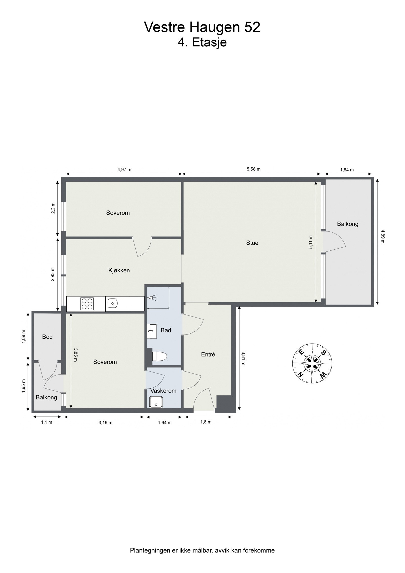 Gjennomgående planløsning. Galleribilde