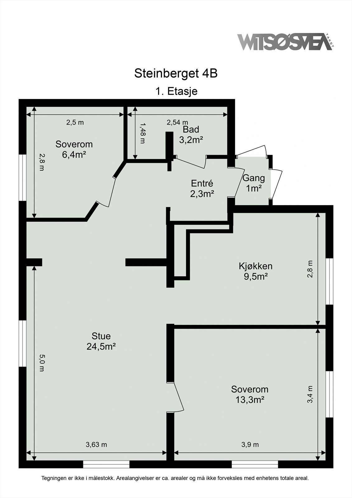 Planskisse 1. etasje. Galleribilde