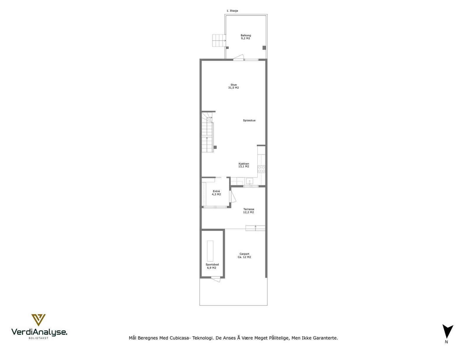 Planskisse - hovedetasje. Galleribilde