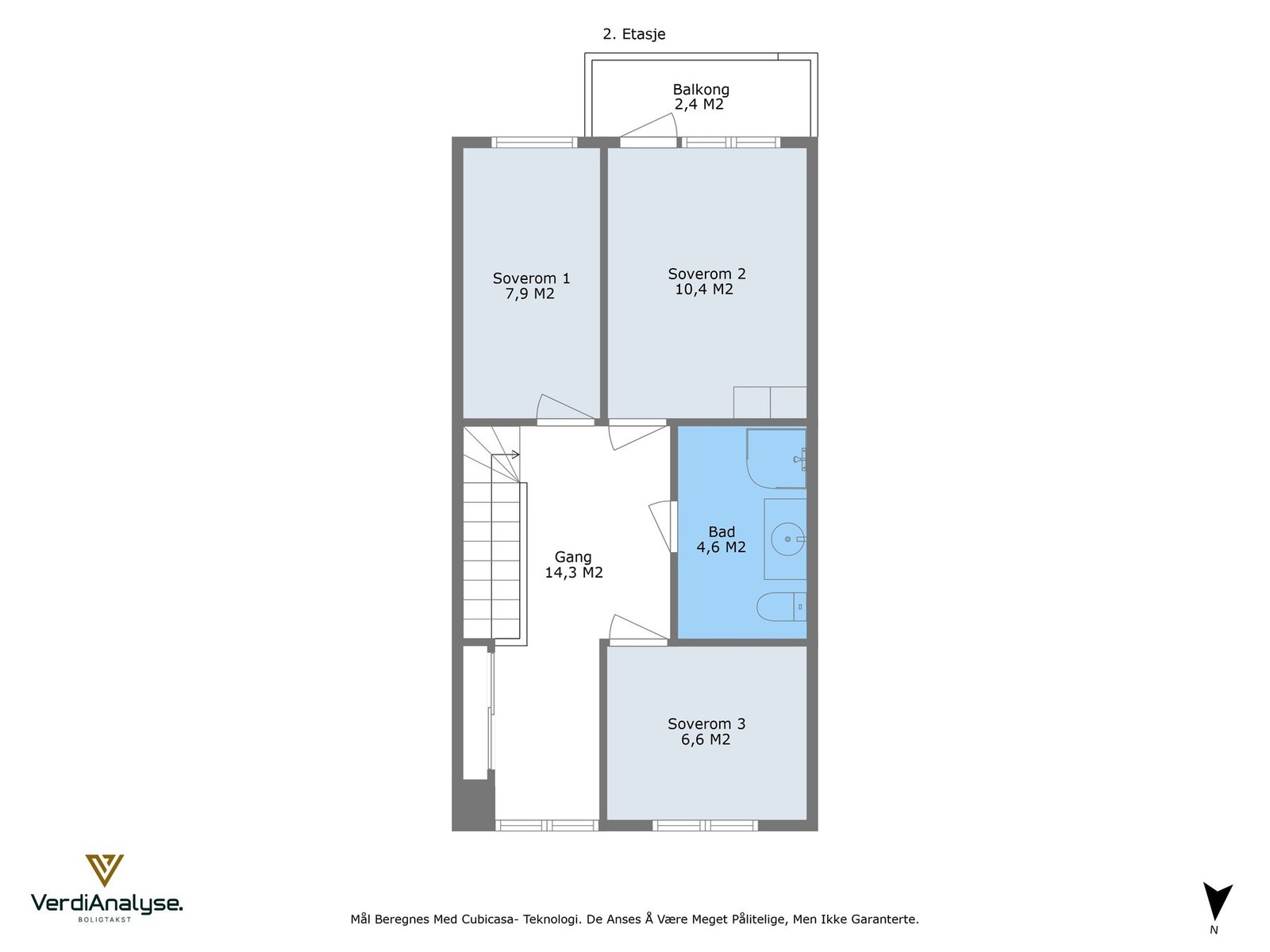 Planskisse - loftetasje. Galleribilde