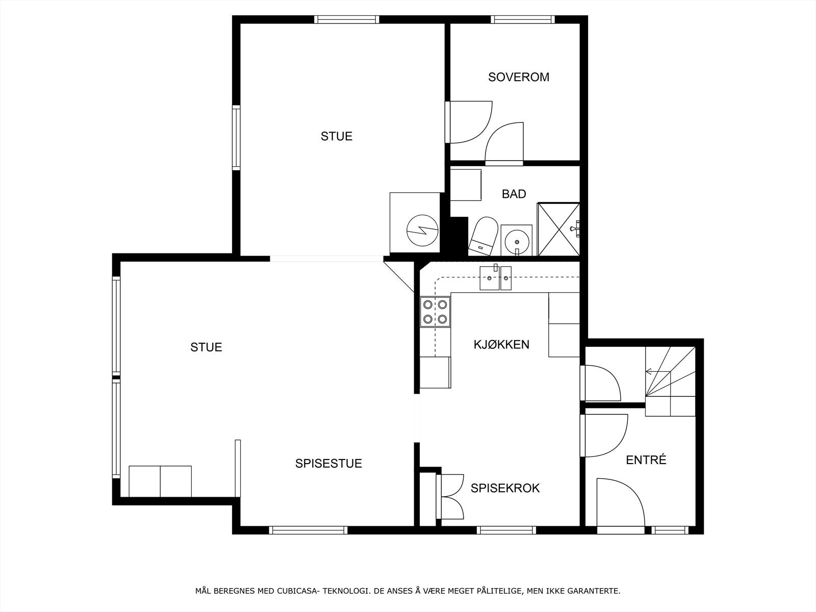 Plantegning 1 etasje kårbolig Galleribilde