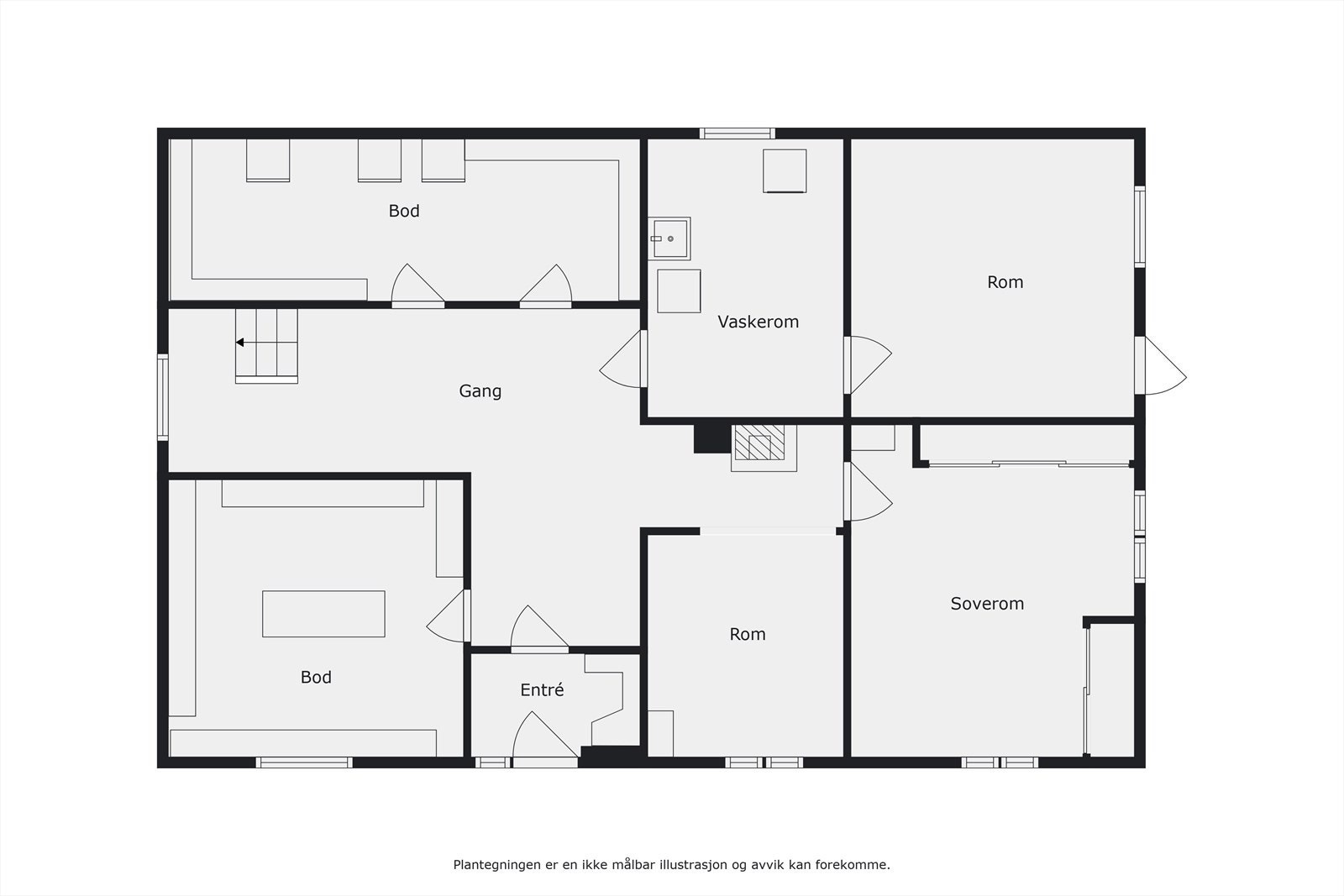 Plantegning kjeller våningshuset Galleribilde