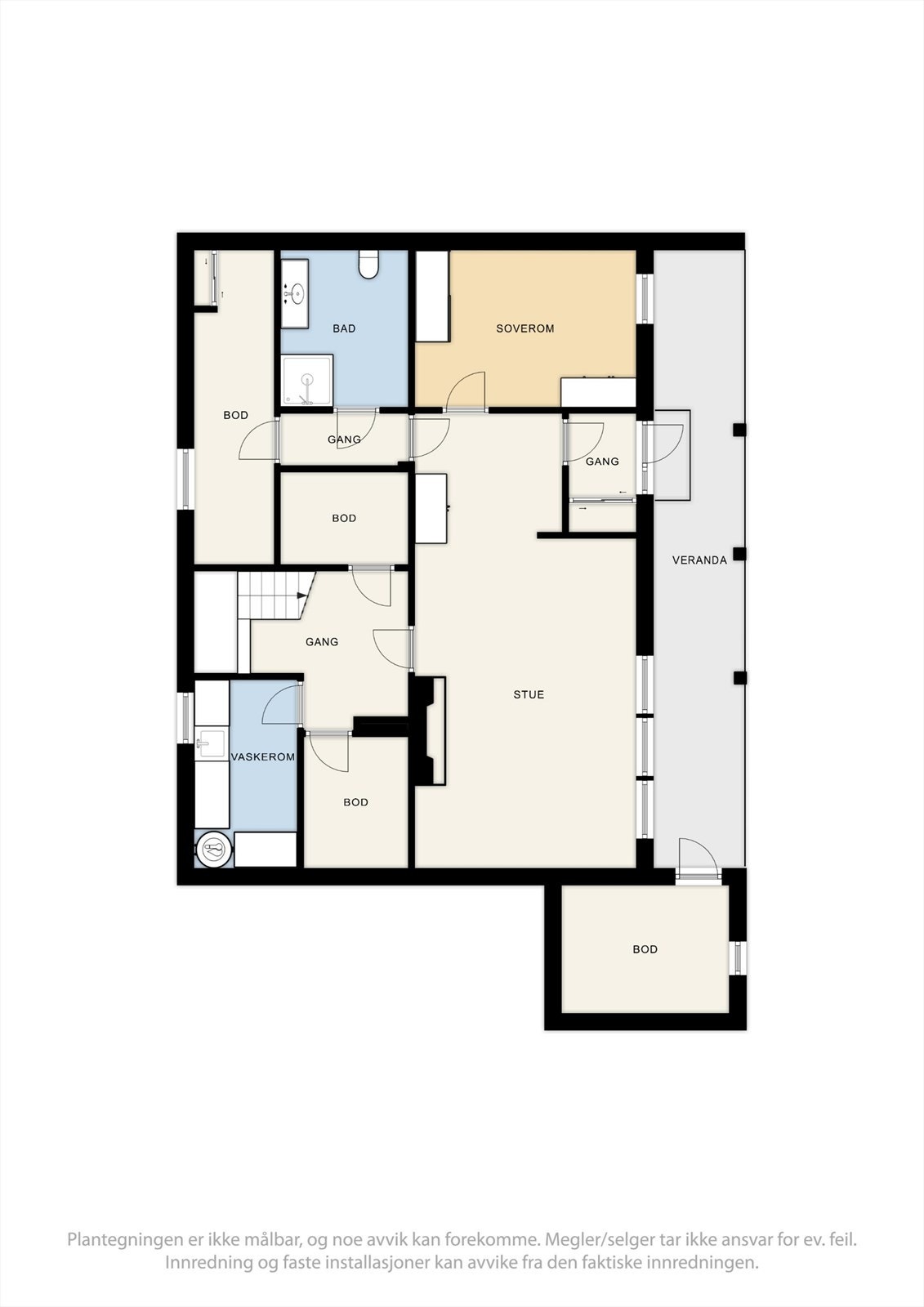 Plantegning underetasje. Galleribilde