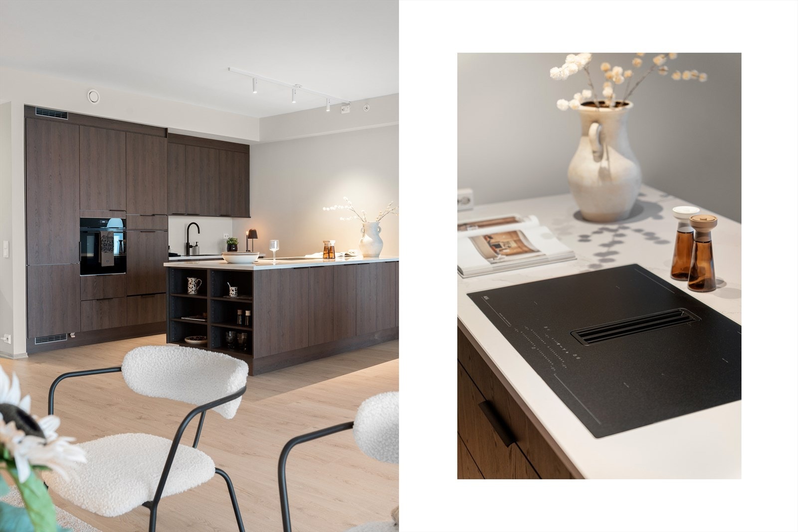 Kjøkkenet har god skap- og benkeplass samt flere praktiske løsninger Galleribilde