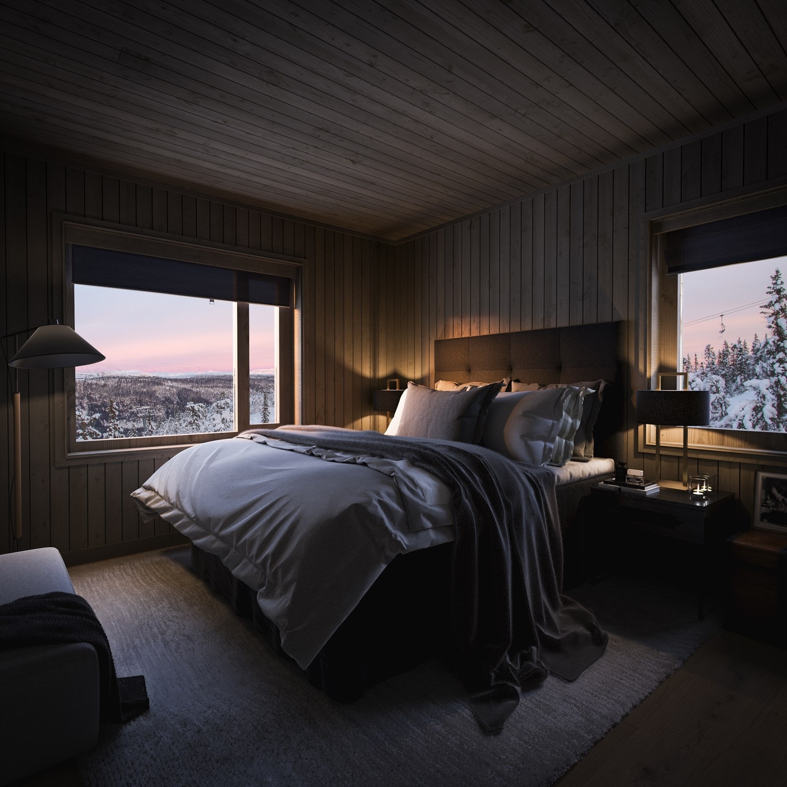 Illustrasjon av soverom i leilighet 305 Galleribilde