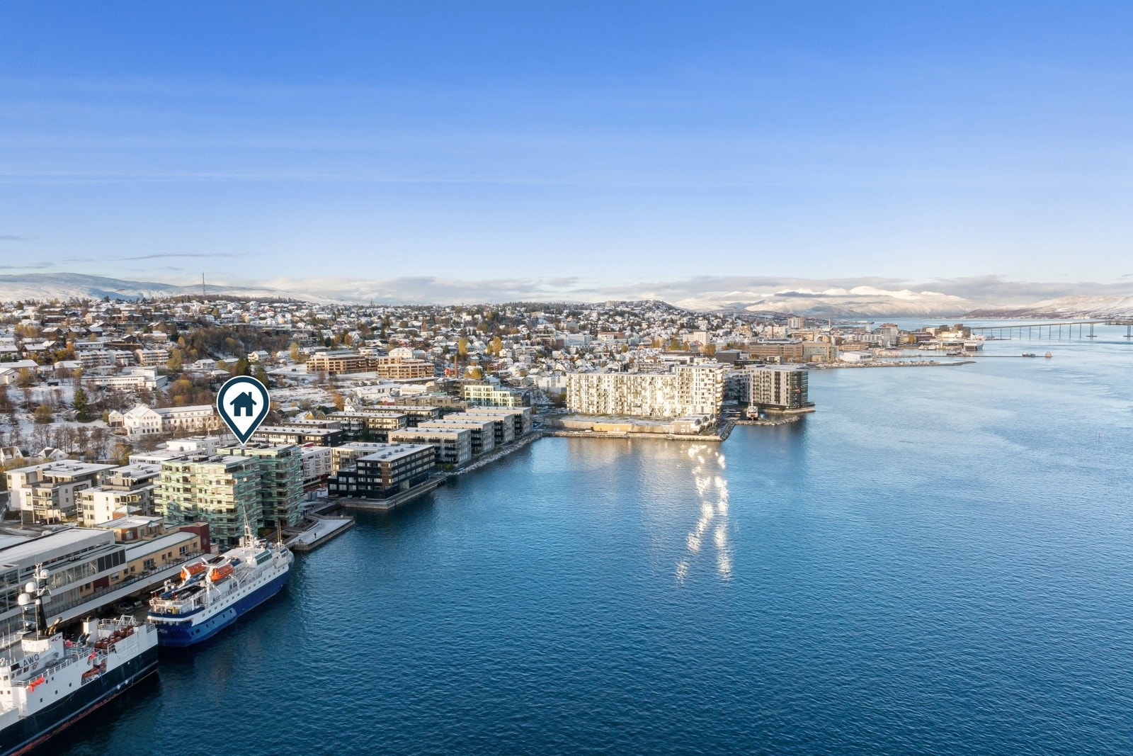 Attraktiv beliggenhet i et etterspurt sameie på Bjerkaker, ca 15 minutter gange fra Tromsø sentrum.