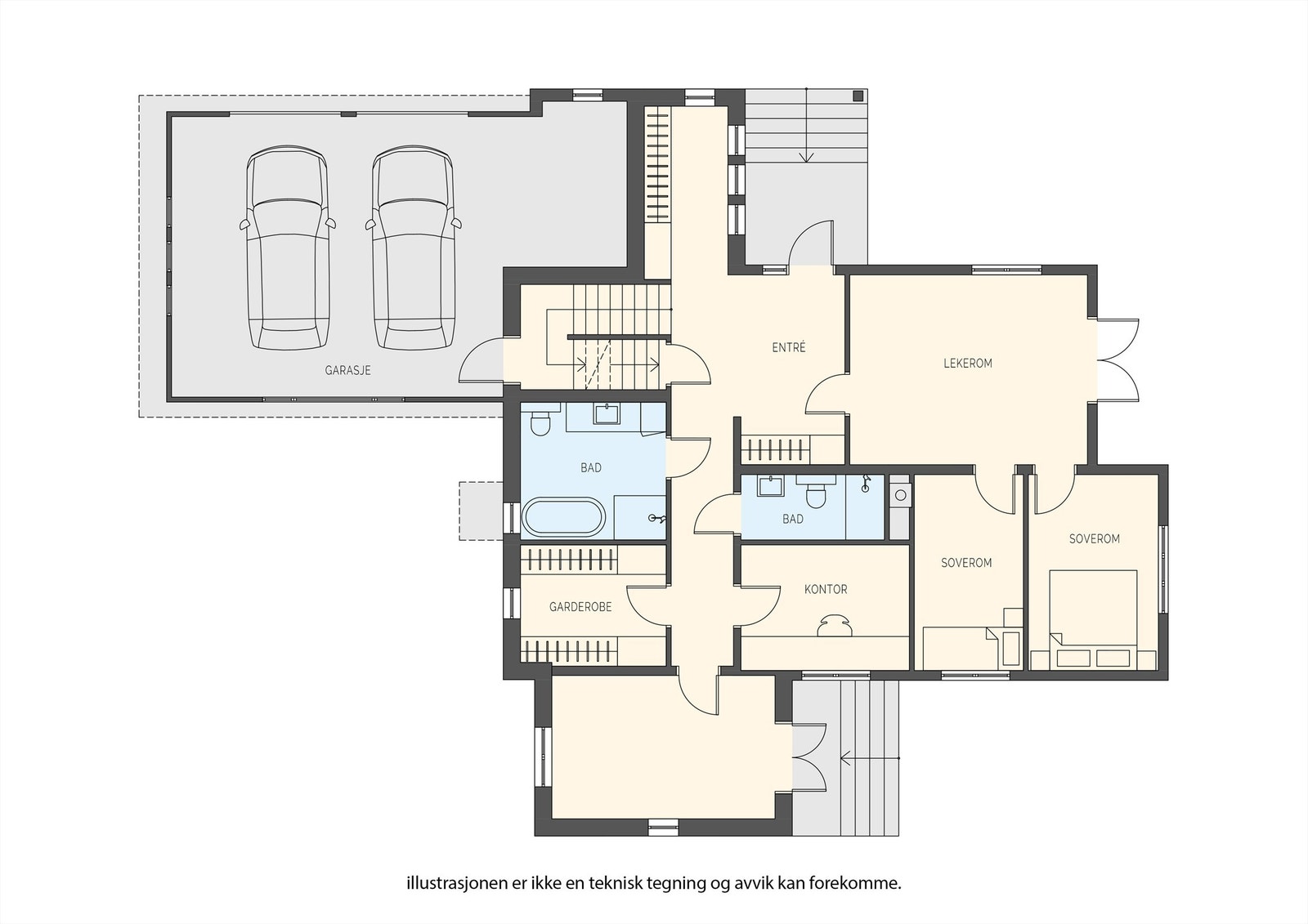 Plantegning 1.etasje Galleribilde