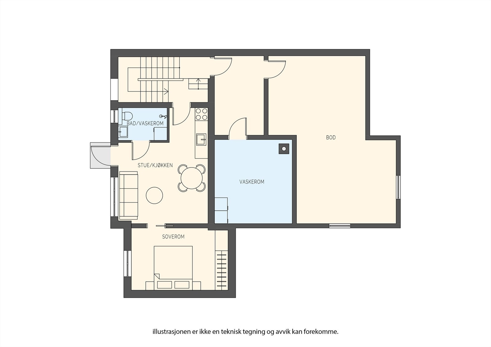 Plantegning underetasje Galleribilde