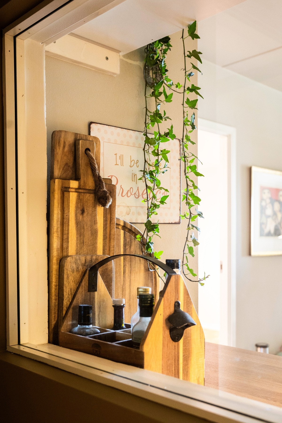 Detaljbilde - smart vindu løsning inn til tv-rom Galleribilde