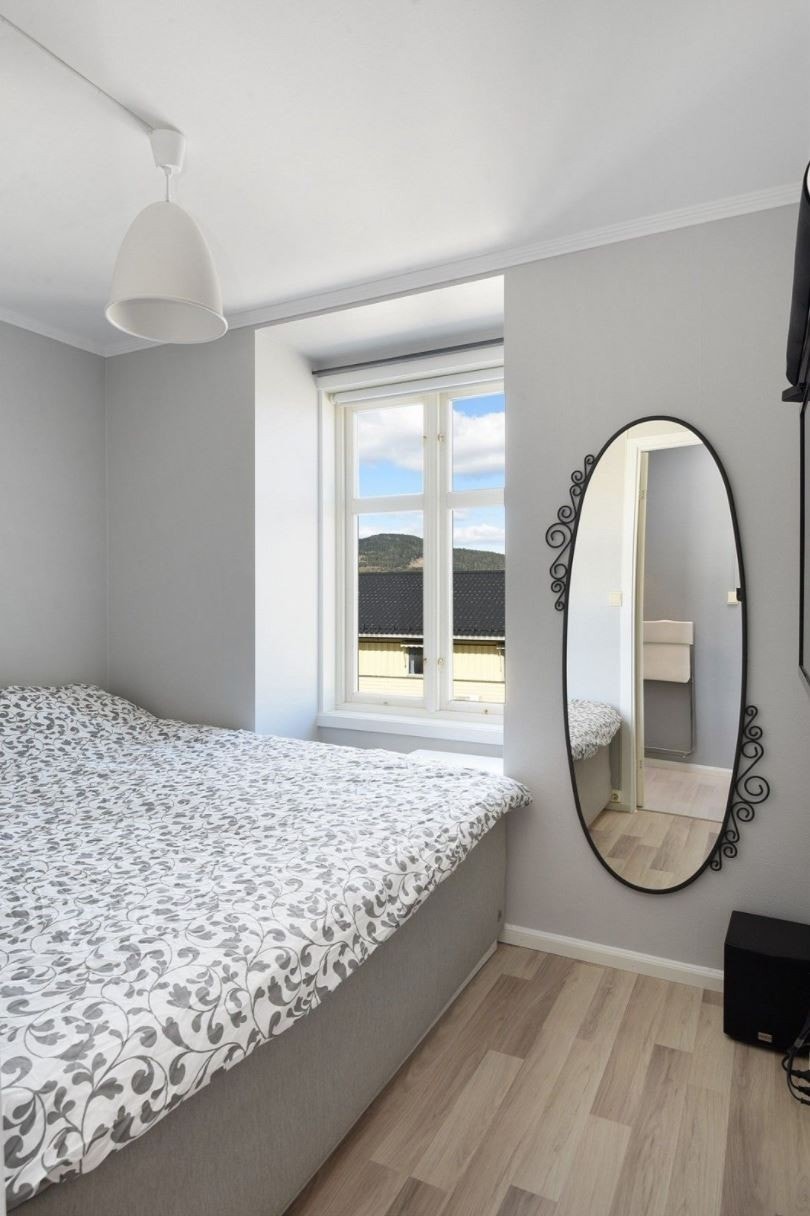 Bildet viser det minste soverommet på 6 kvm. Galleribilde