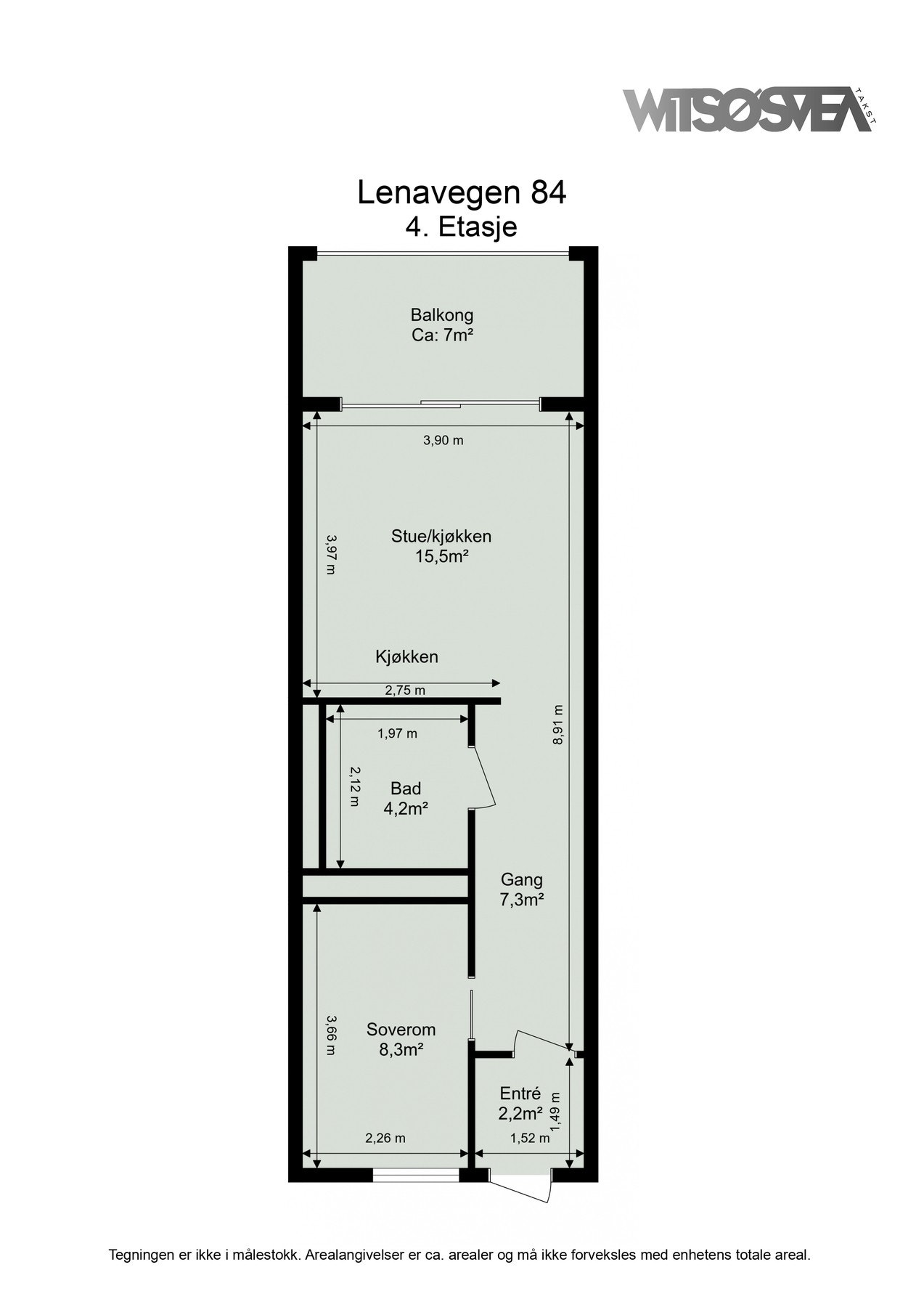 Planskisse 4. etasje Galleribilde