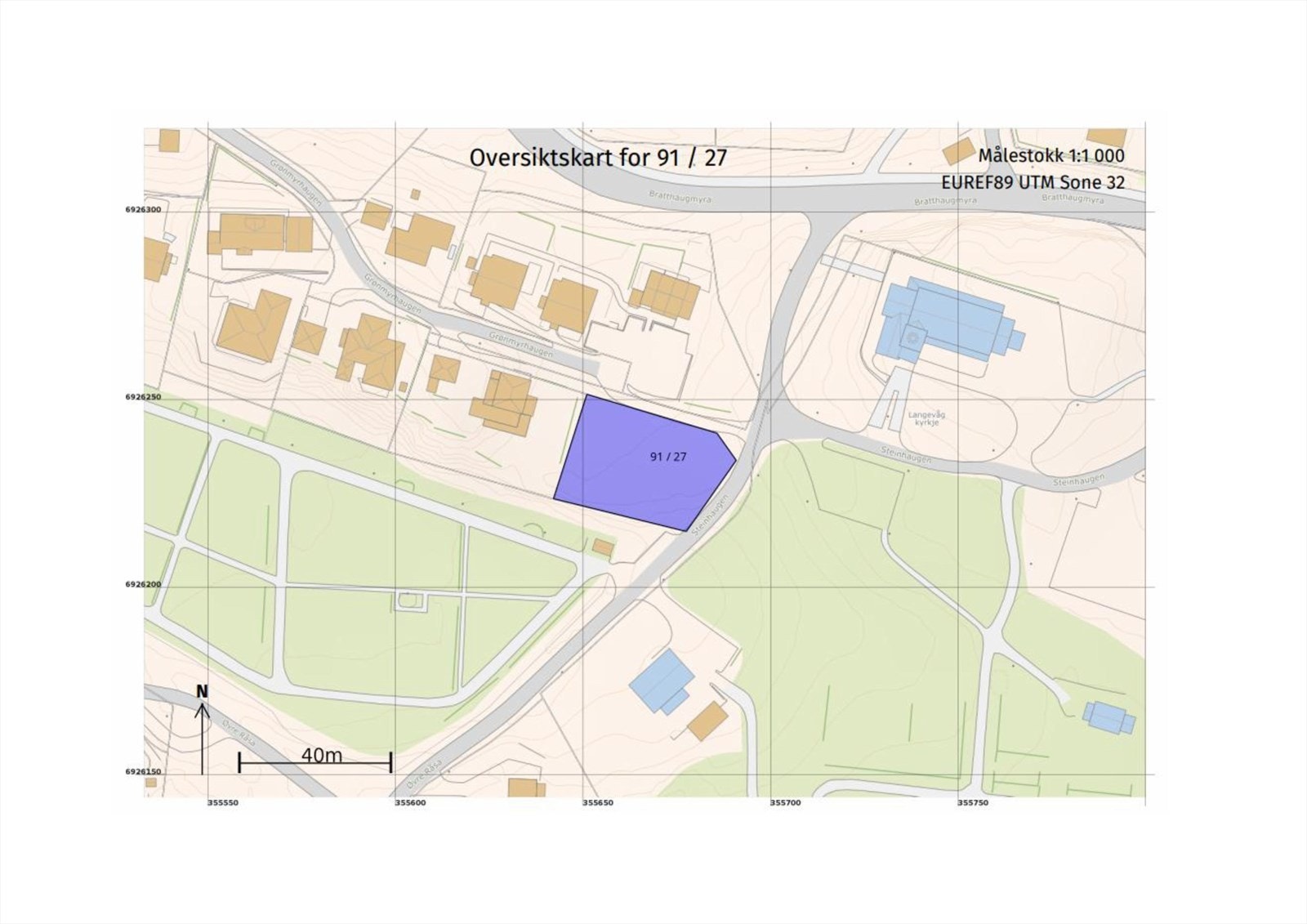 Oversiktskart over tomten. Galleribilde