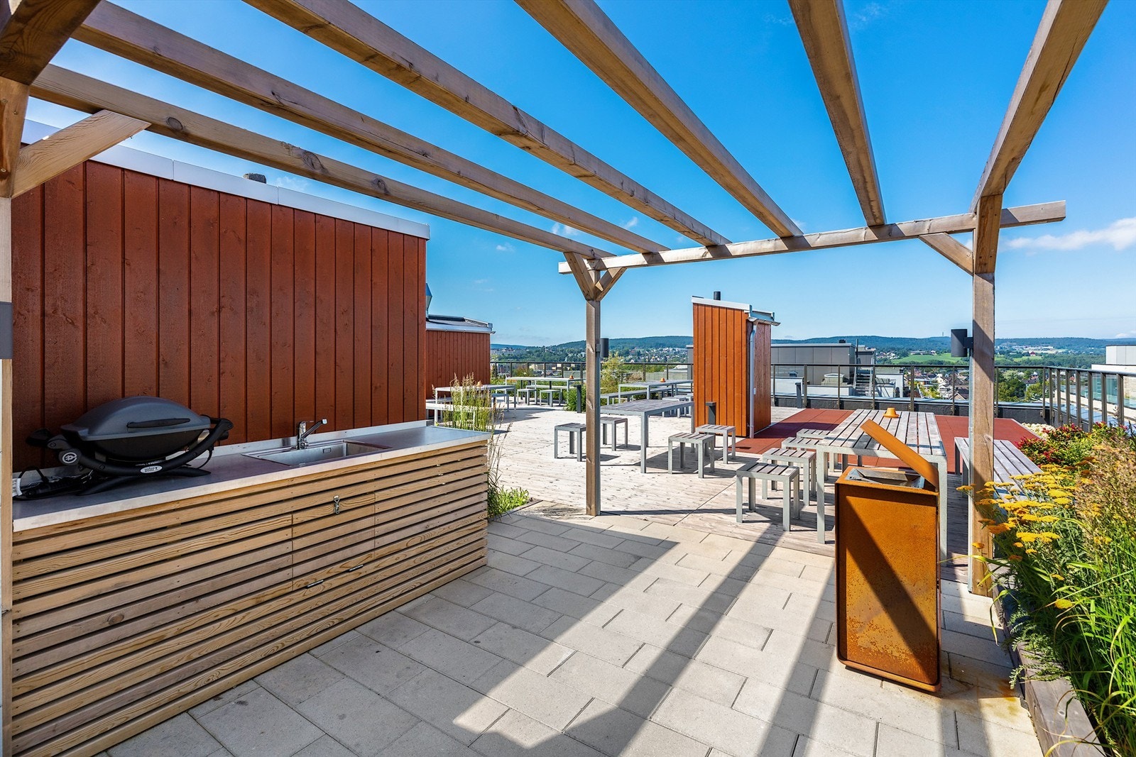 Felles takterrasse. Galleribilde