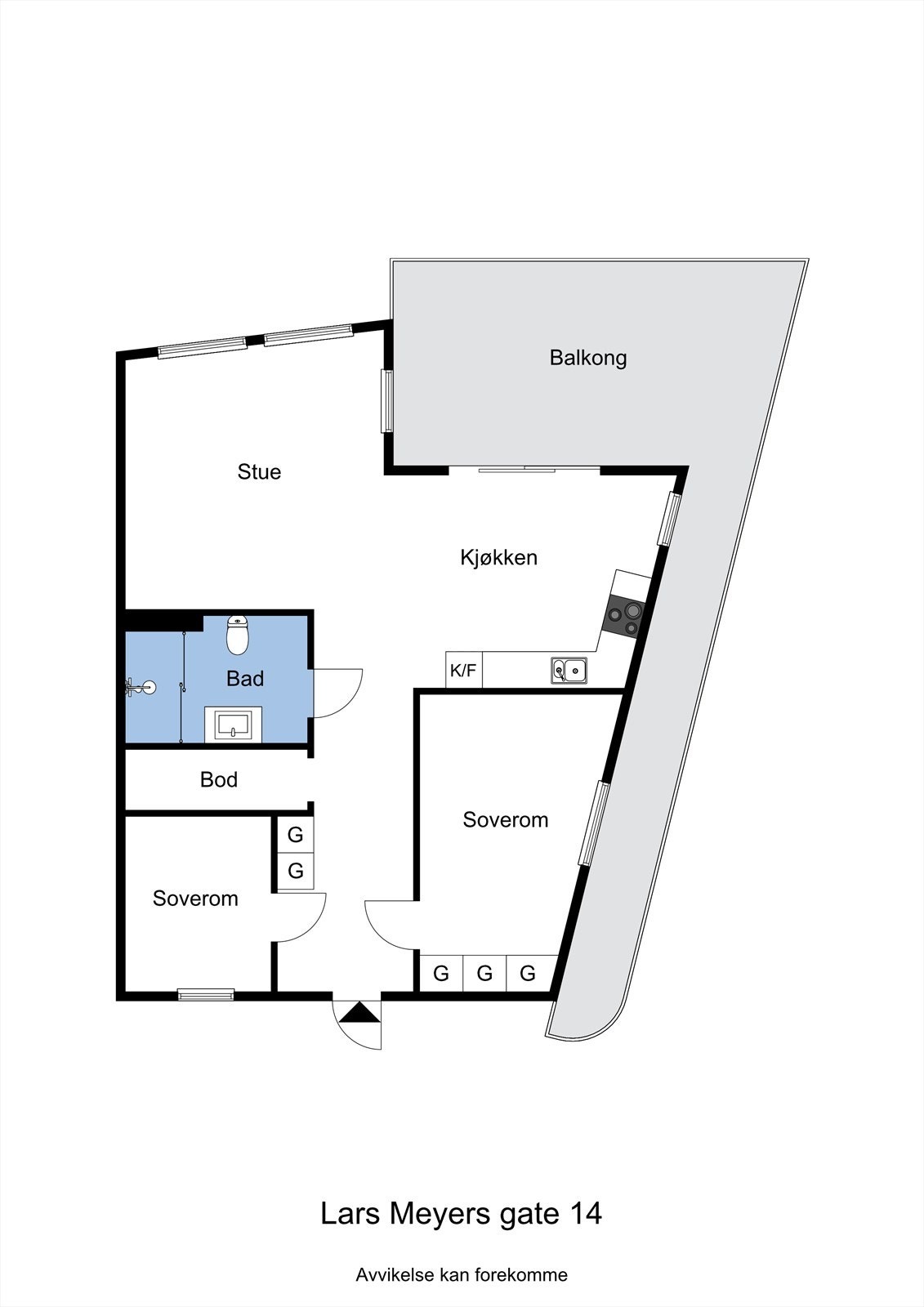 Før vi tar turen inn gjør vi oss kjent med planløsningen. Galleribilde