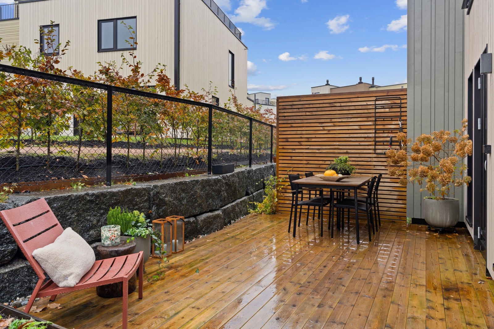 Terrasse med utgang fra stue Galleribilde