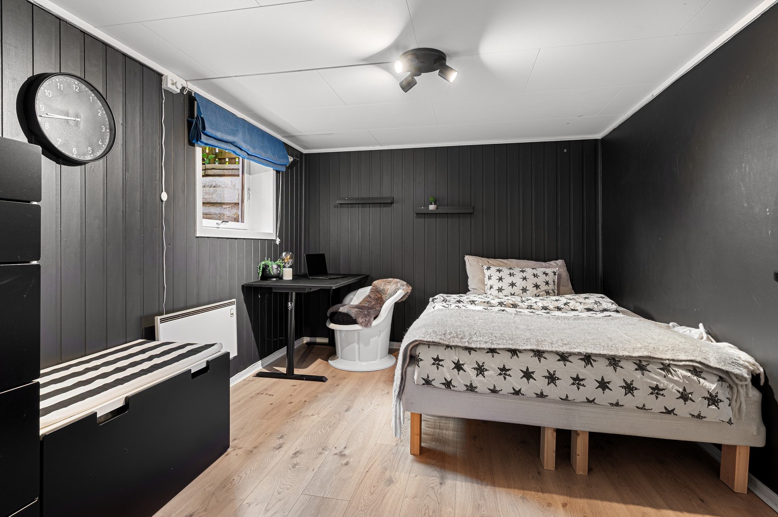 Rom innredet som soverom på 10,5 m². Galleribilde
