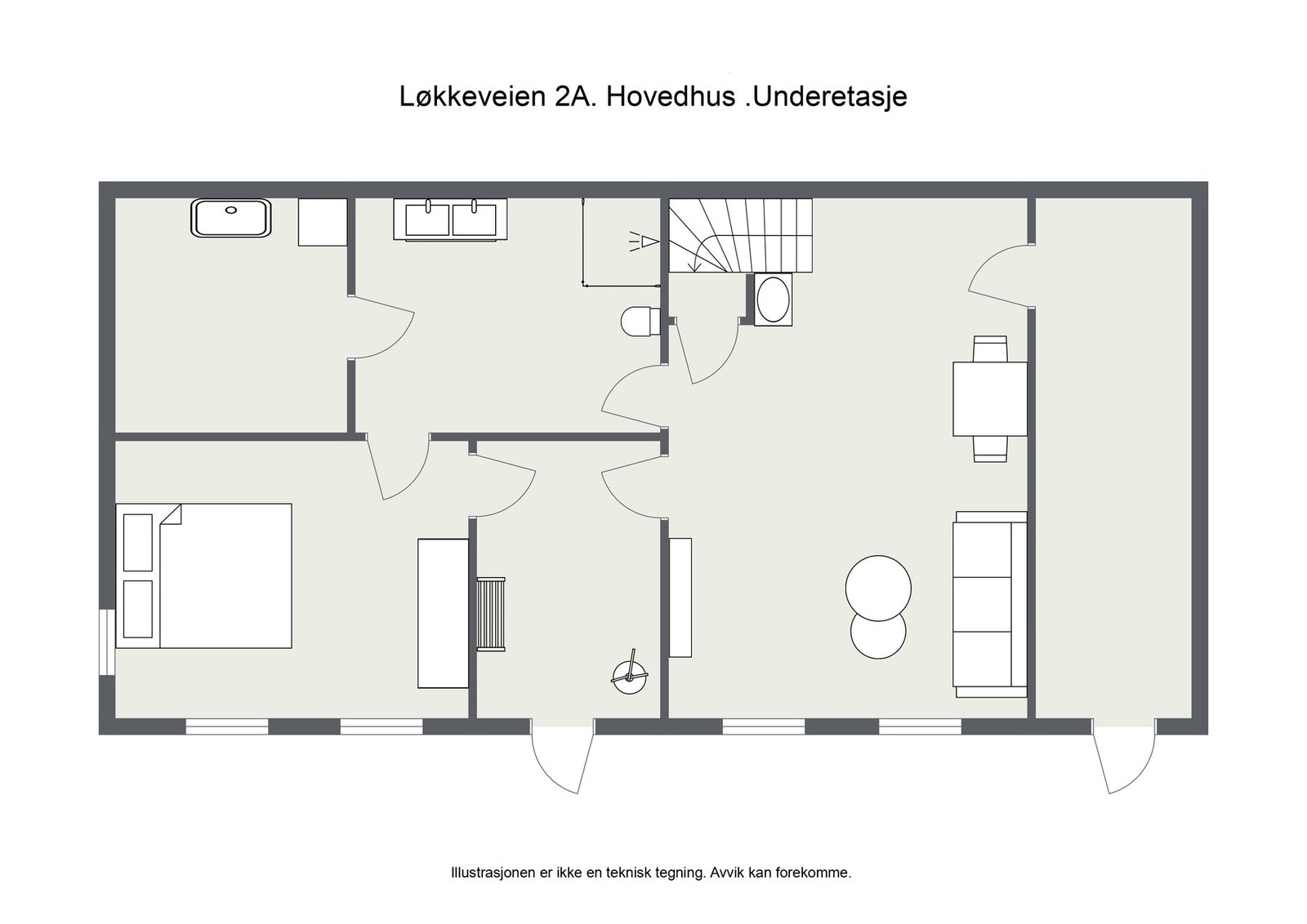 Plantegning - Underetasje Galleribilde