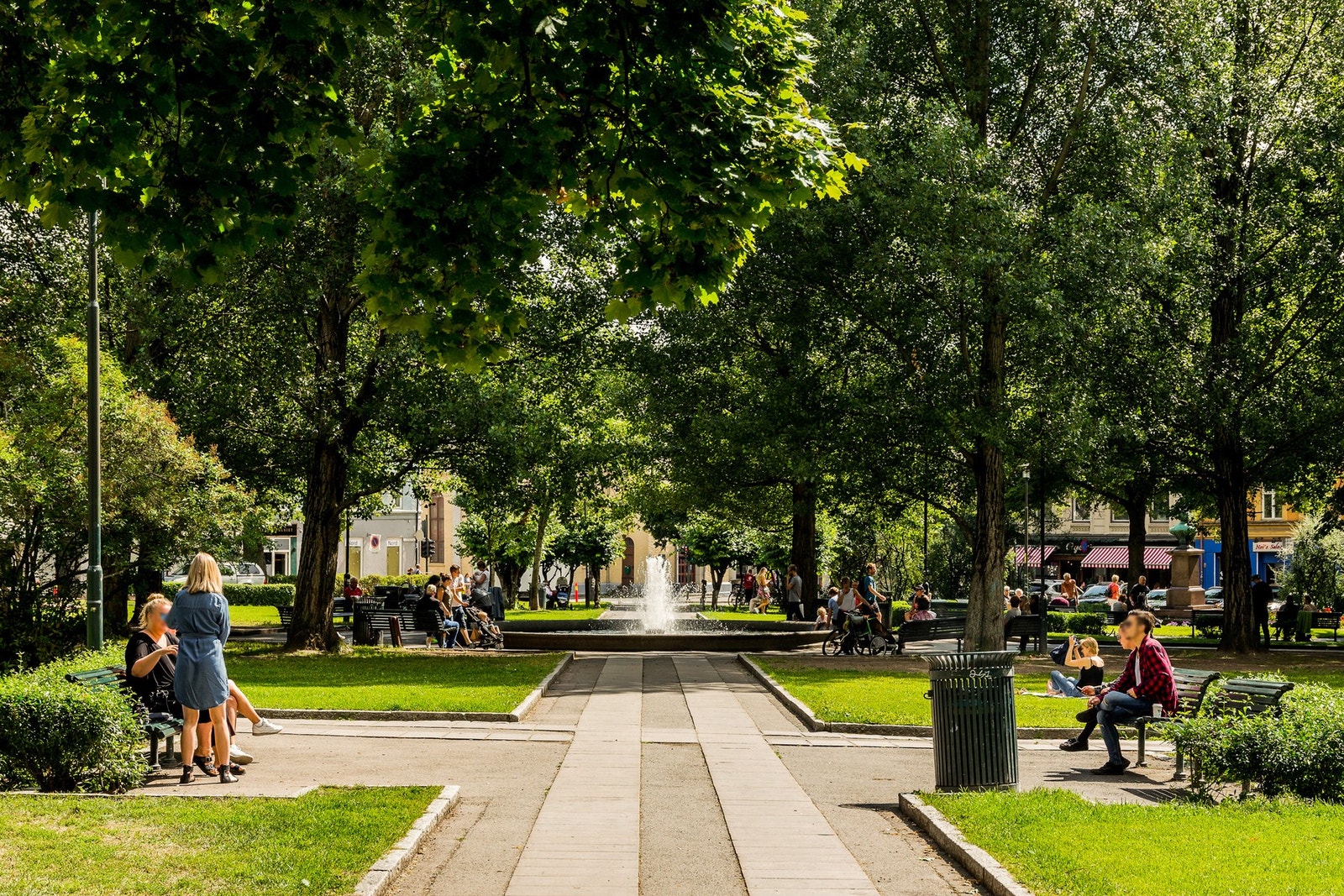 Nærområdet - Olaf Ryes plass er en av flere flotte parker på Grünerløkka. Galleribilde
