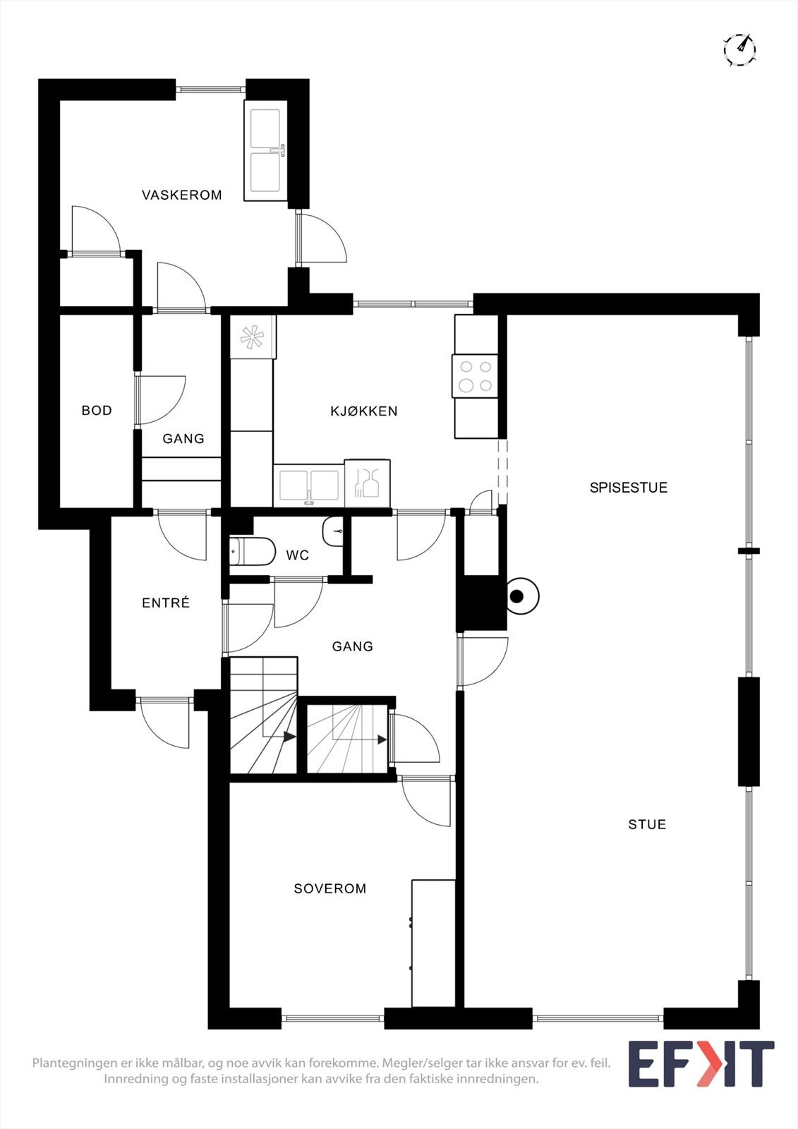 Planskisse 1. etasje Galleribilde