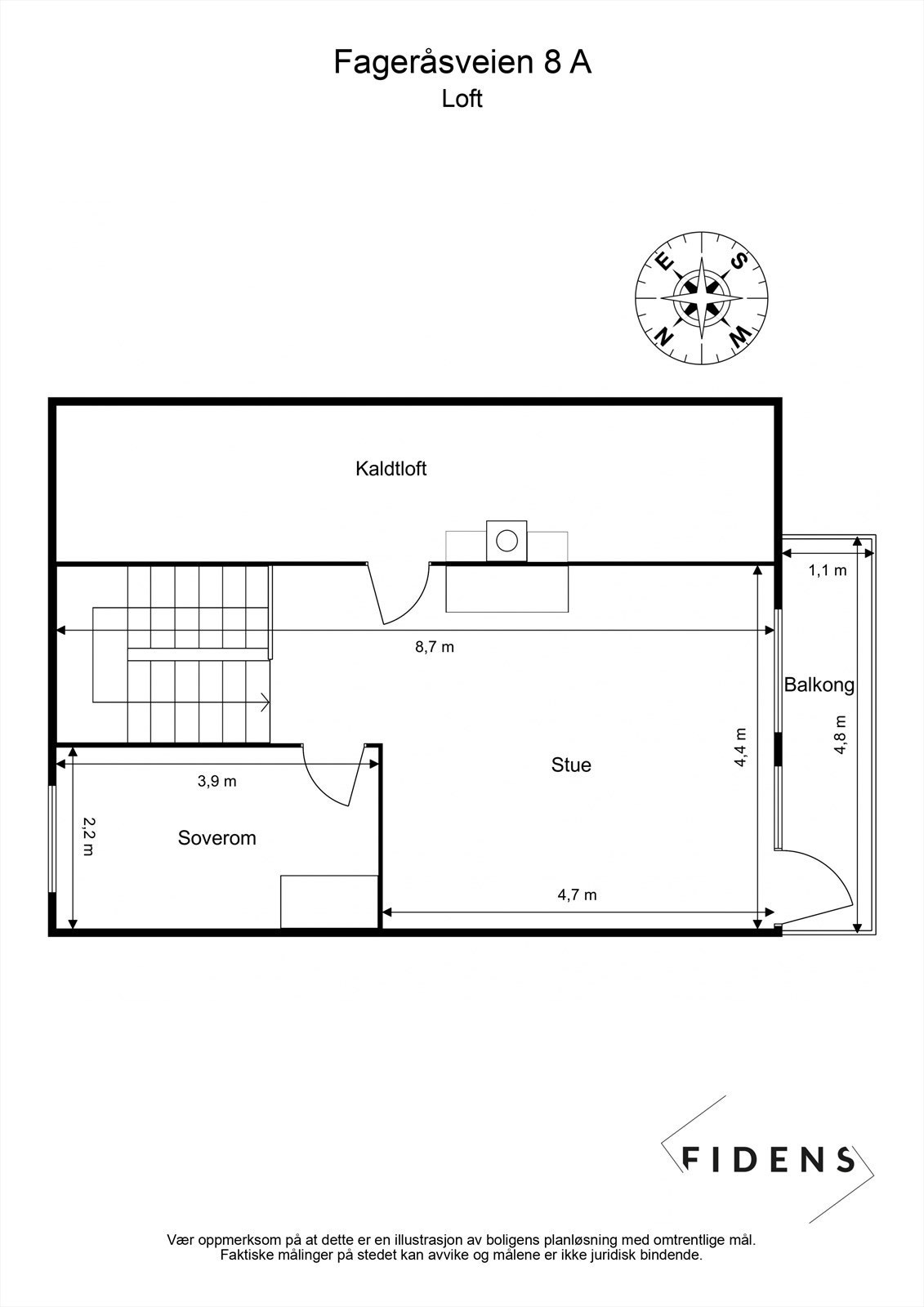 Plantegning 2. etasje loft Galleribilde