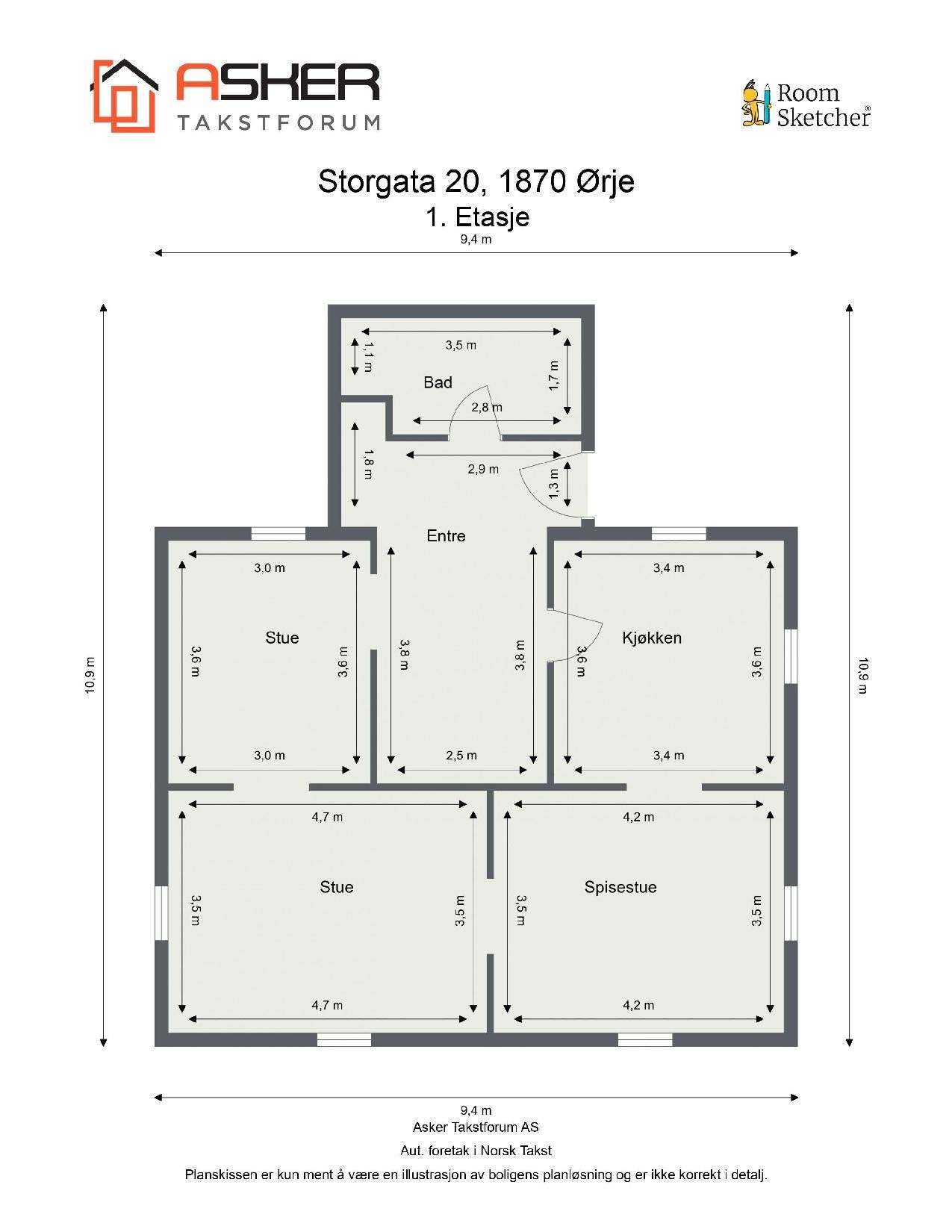 Plantegning 1 etasje Galleribilde