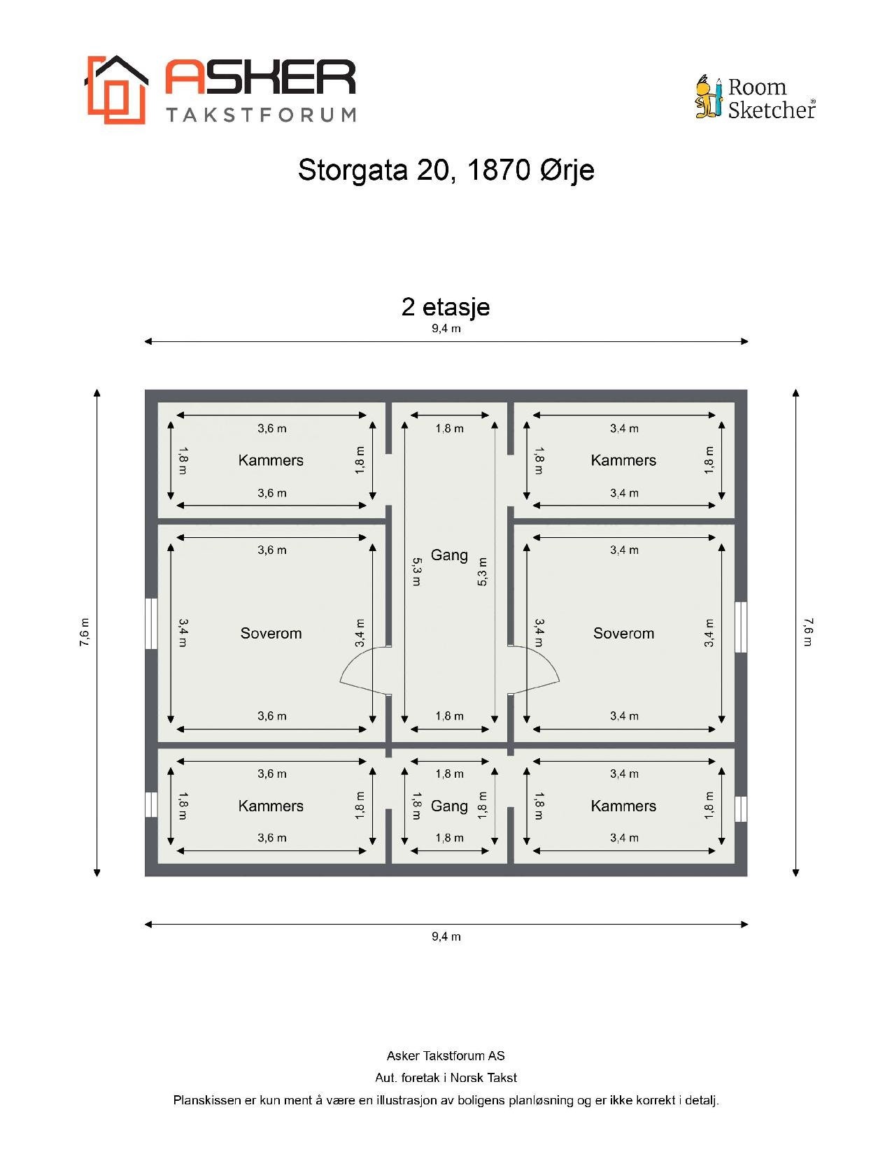 Plantegning 2 etasje Galleribilde